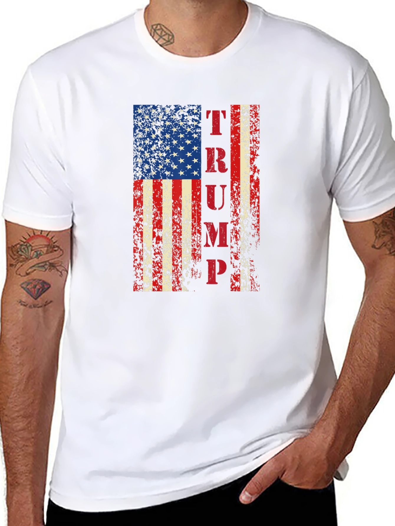 Trump Flag T-Shirt - Patriotic Design