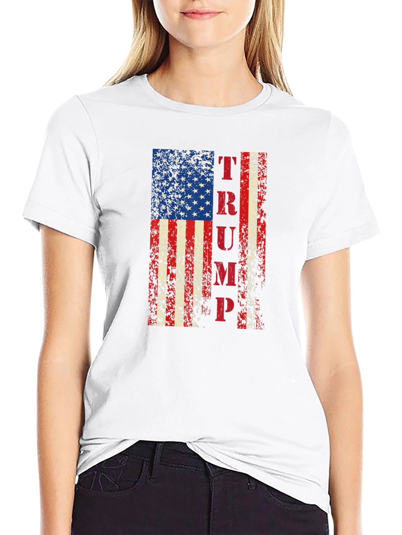 Trump Flag T-Shirt - Patriotic Design