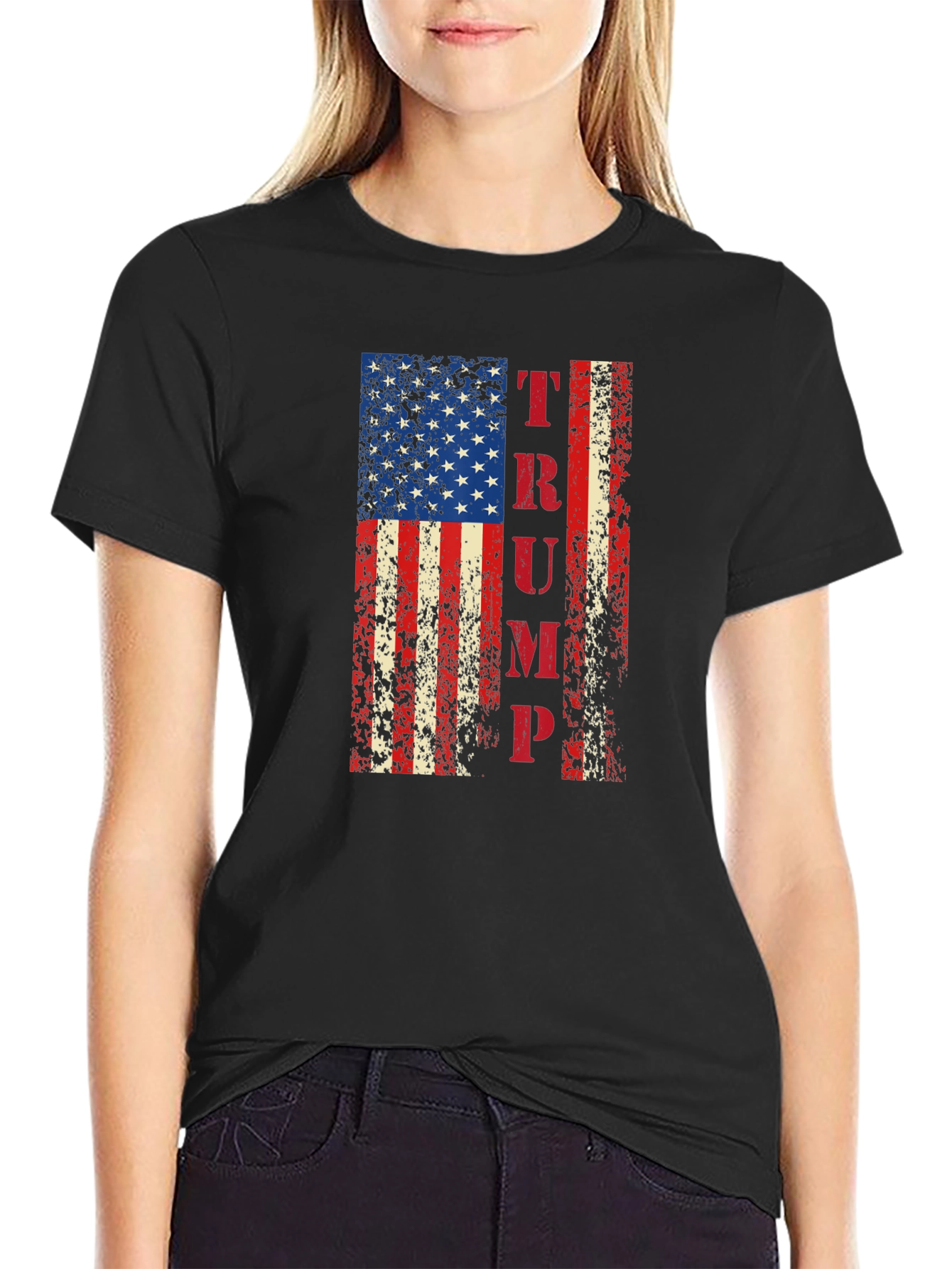 Trump Flag T-Shirt - Patriotic Design