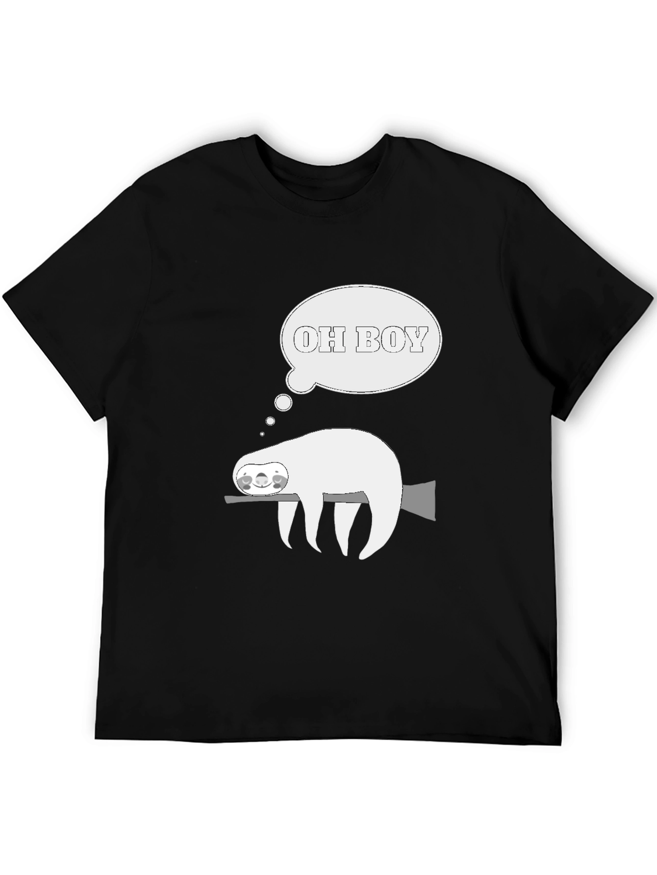 Sloth Oh Boy Graphic Tee - Comfy Casual T-Shirt
