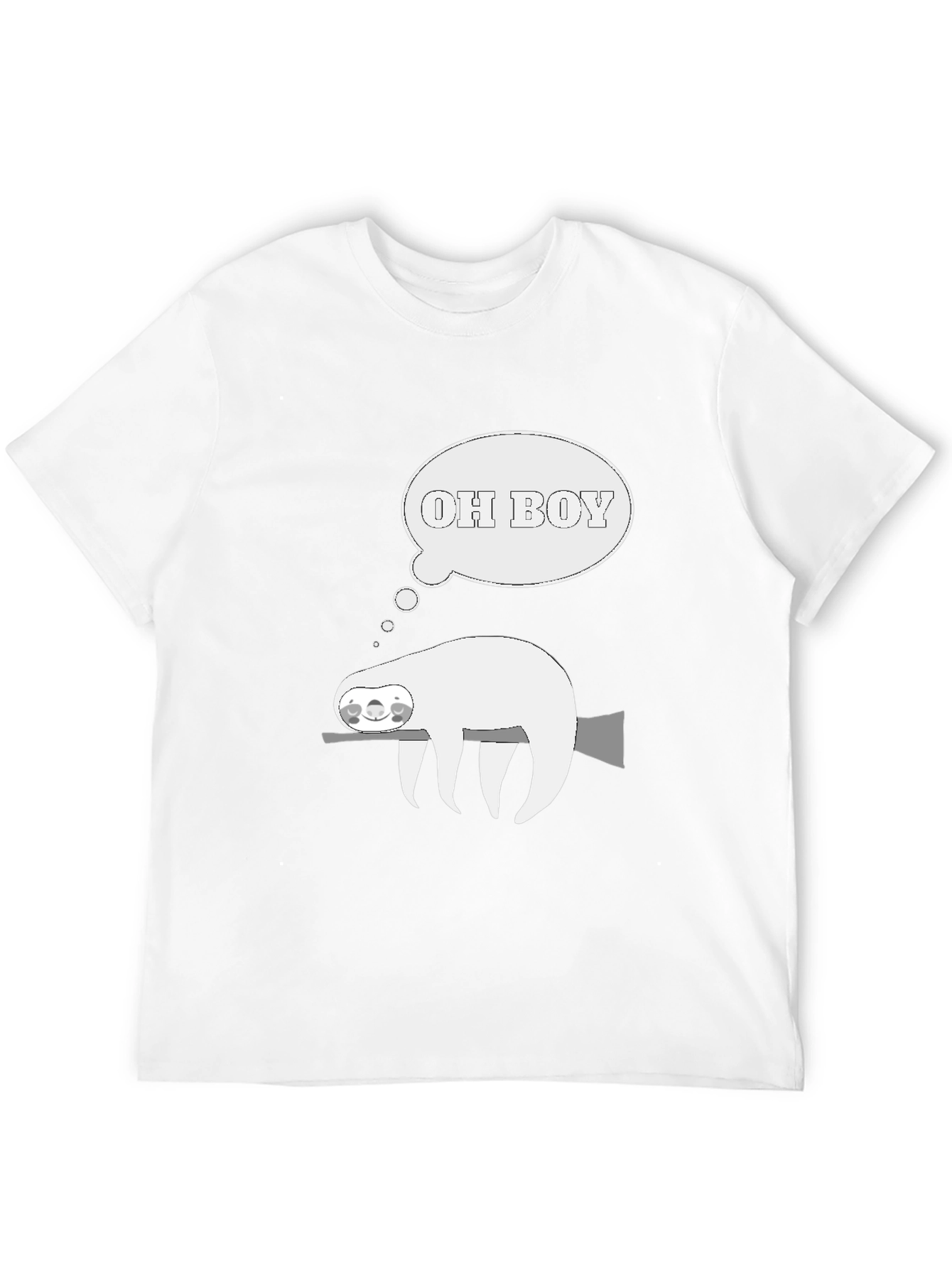 Sloth Oh Boy Graphic Tee - Comfy Casual T-Shirt