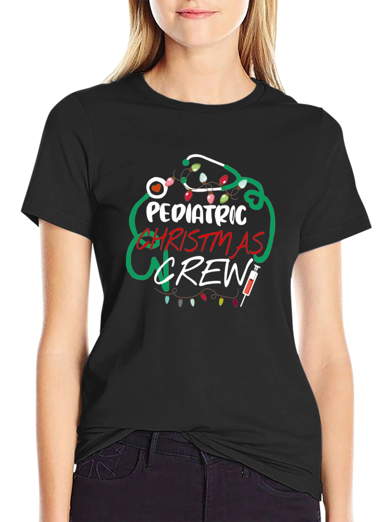 Pediatric Christmas Crew T-Shirt - Holiday Nurse Tee