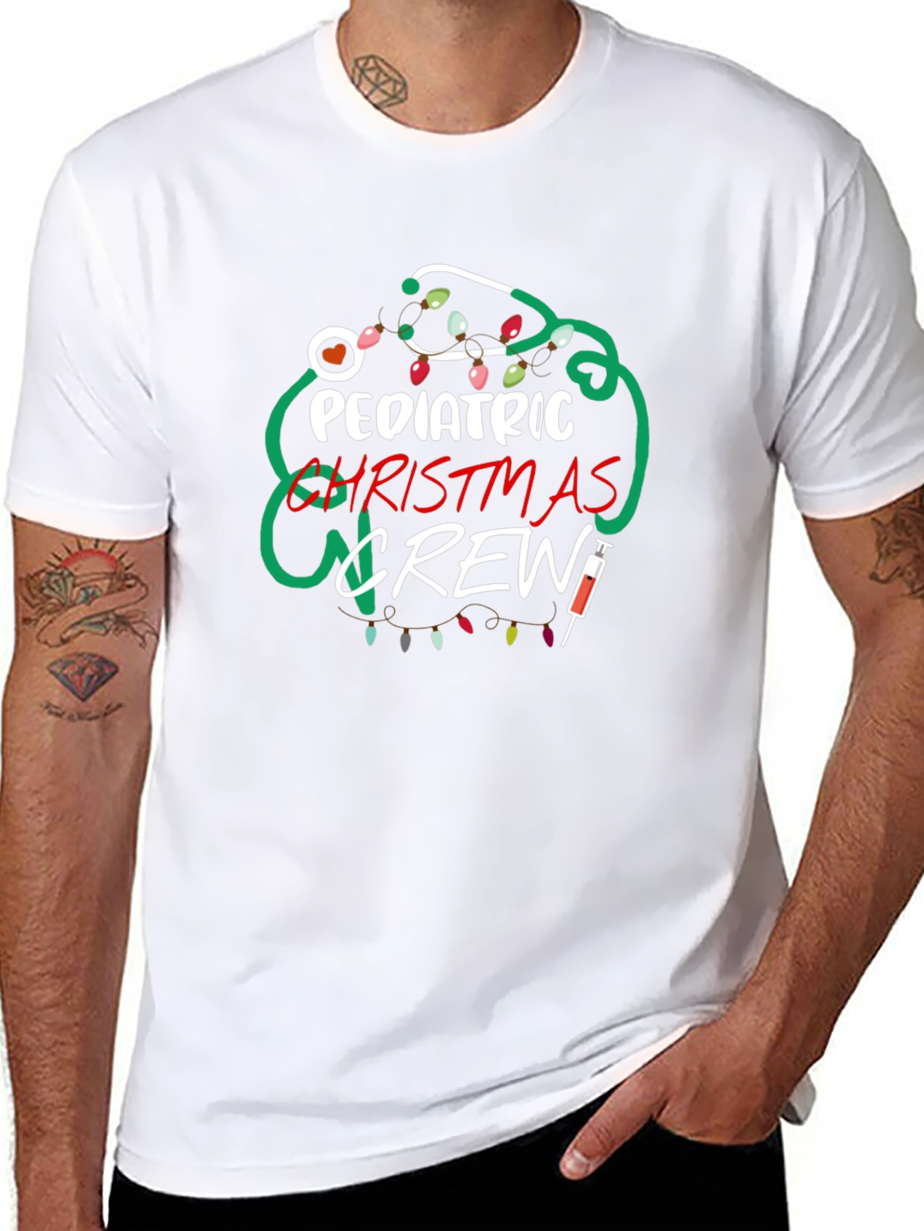 Pediatric Christmas Crew T-Shirt - Holiday Nurse Tee