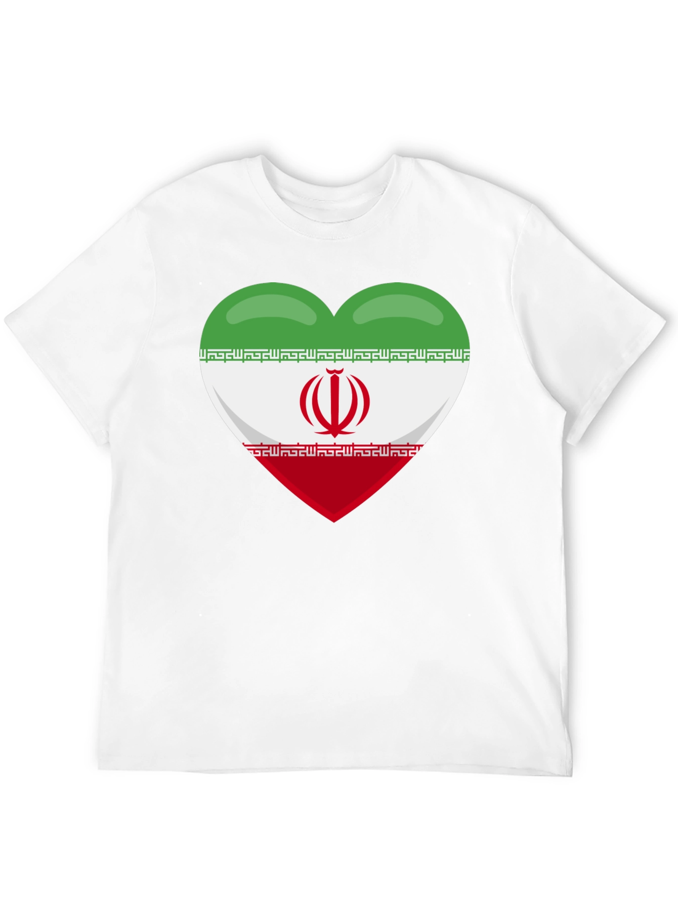 Iran Flag Heart T-Shirt - Show Your Love