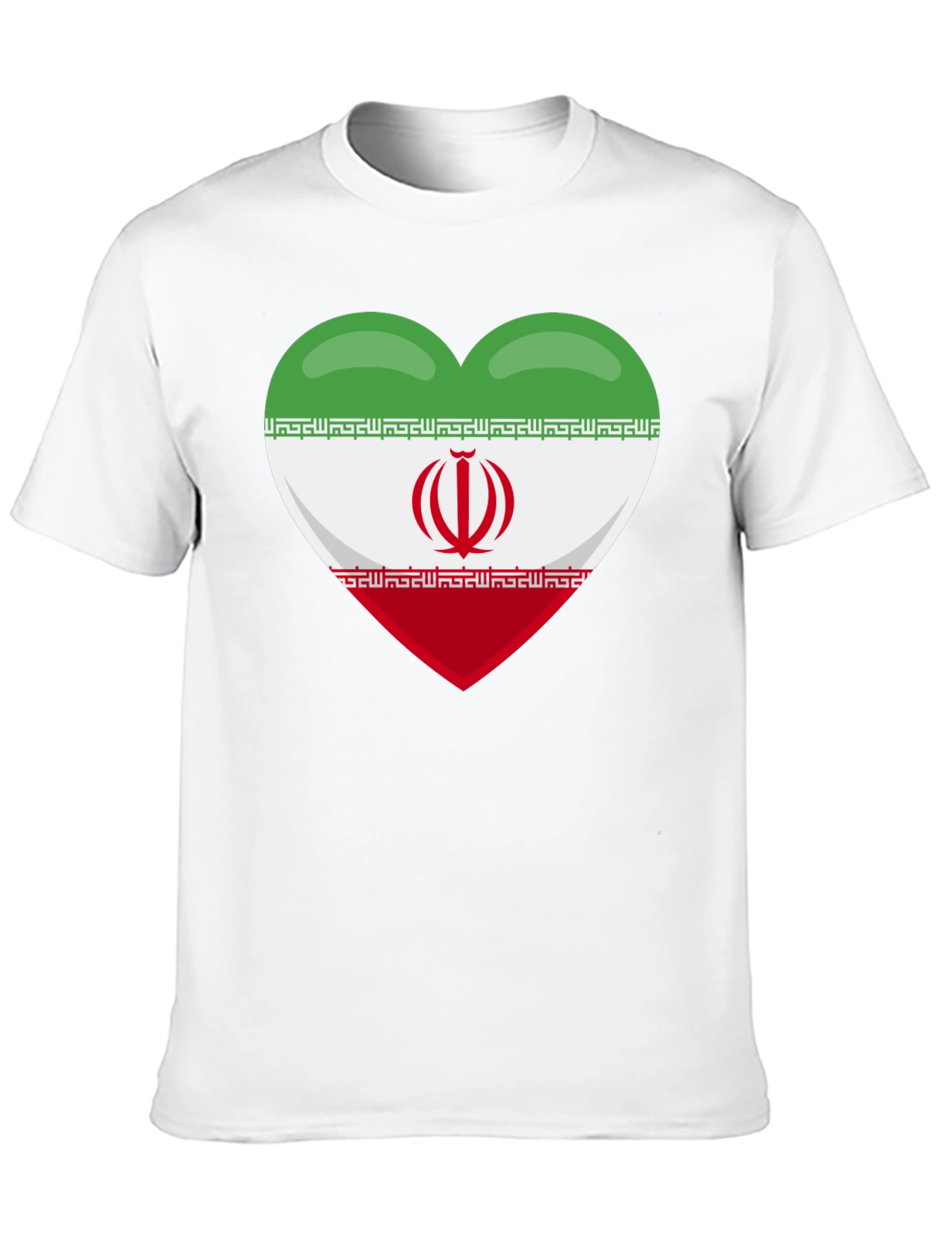 Iran Flag Heart T-Shirt - Show Your Love