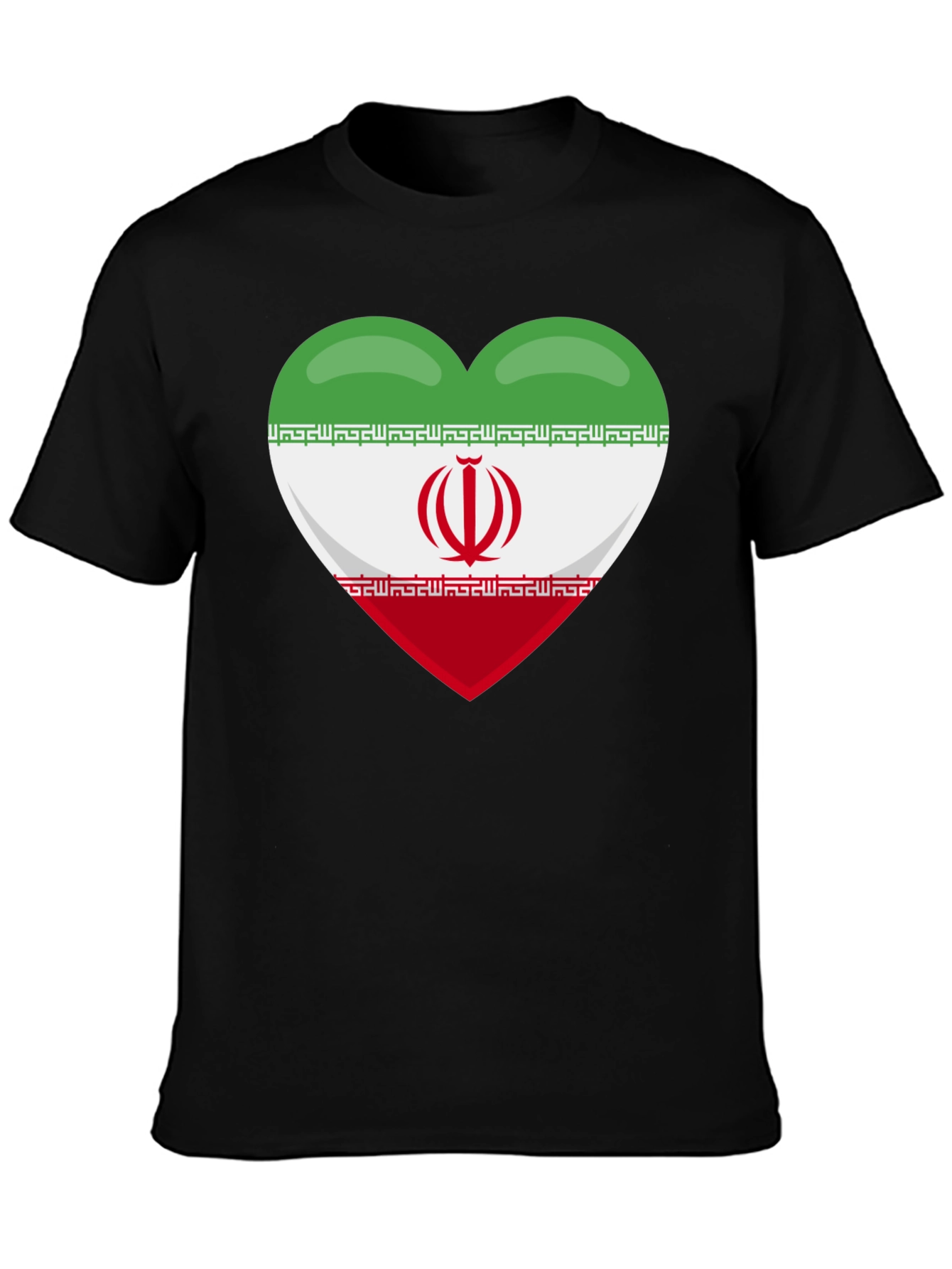Iran Flag Heart T-Shirt - Show Your Love