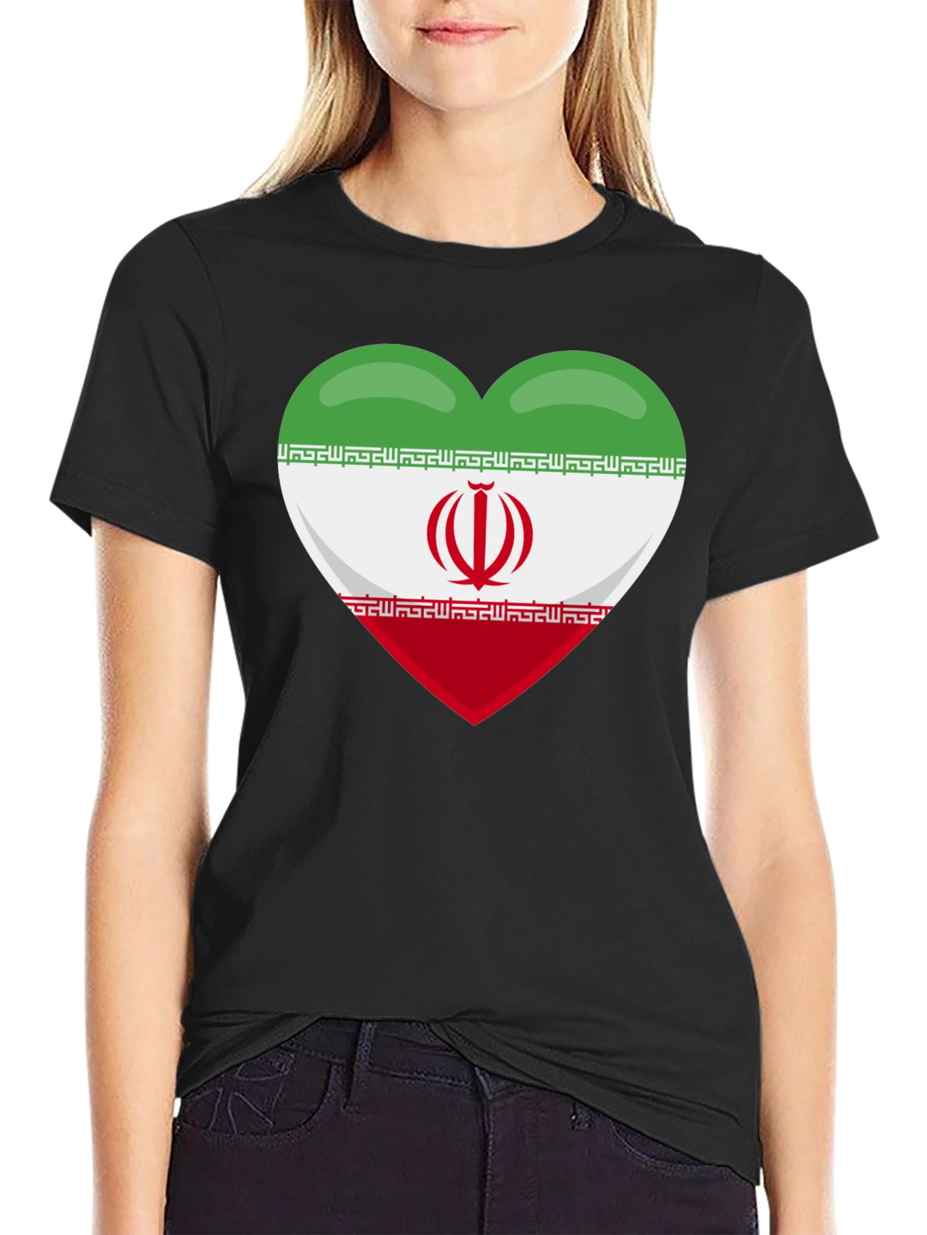Iran Flag Heart T-Shirt - Show Your Love