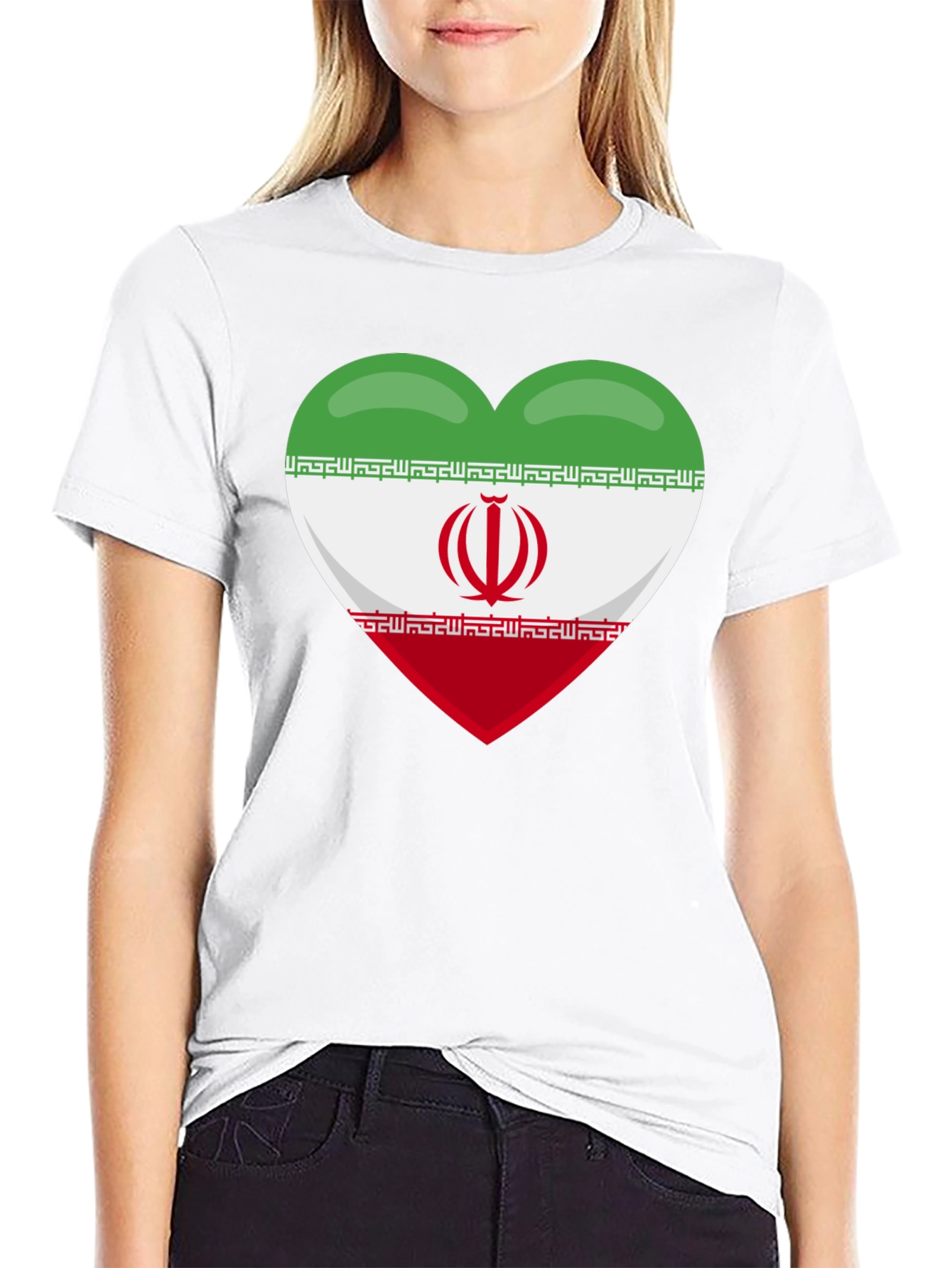 Iran Flag Heart T-Shirt - Show Your Love