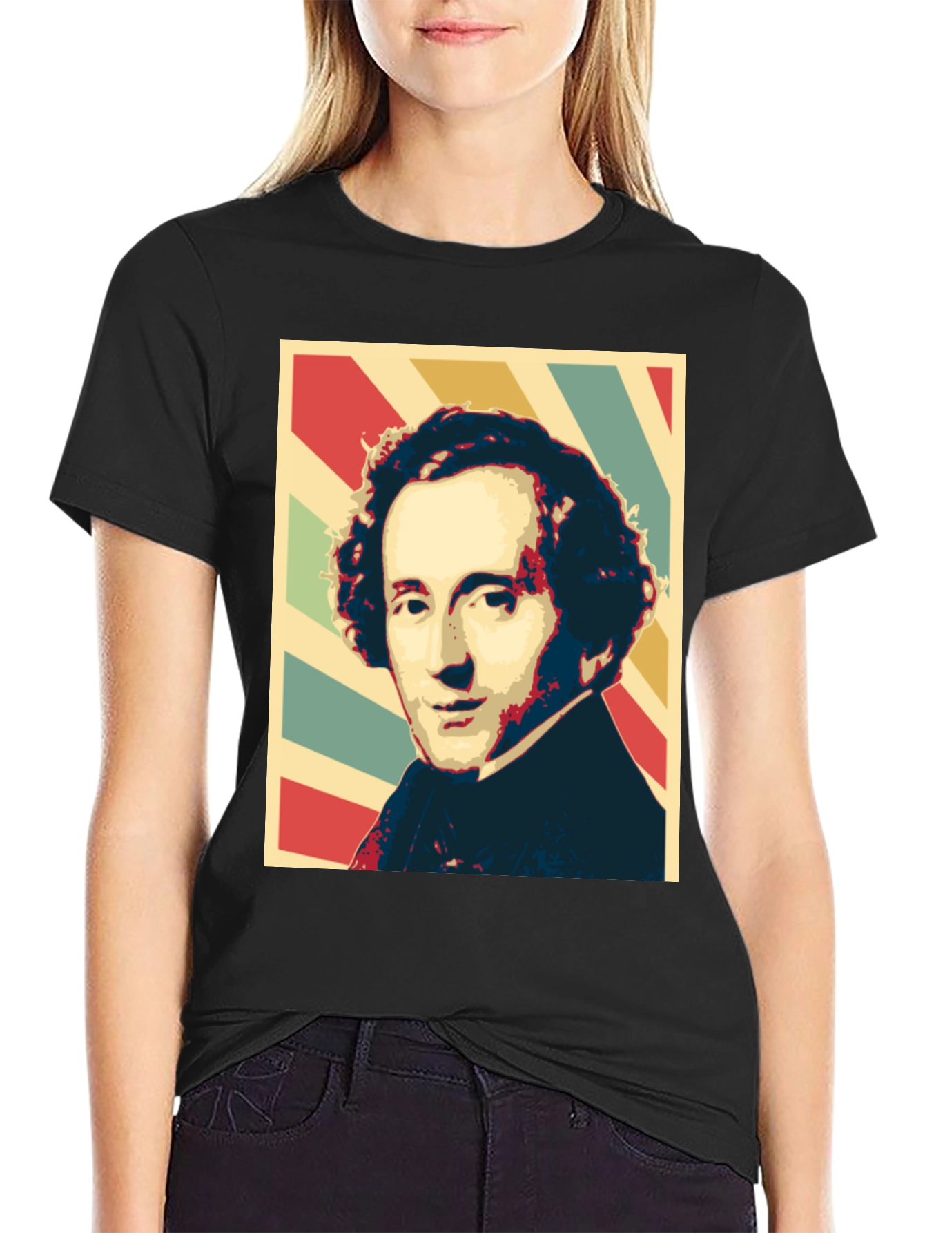 Classic Portrait T-Shirt - Stylish Pop Art Design