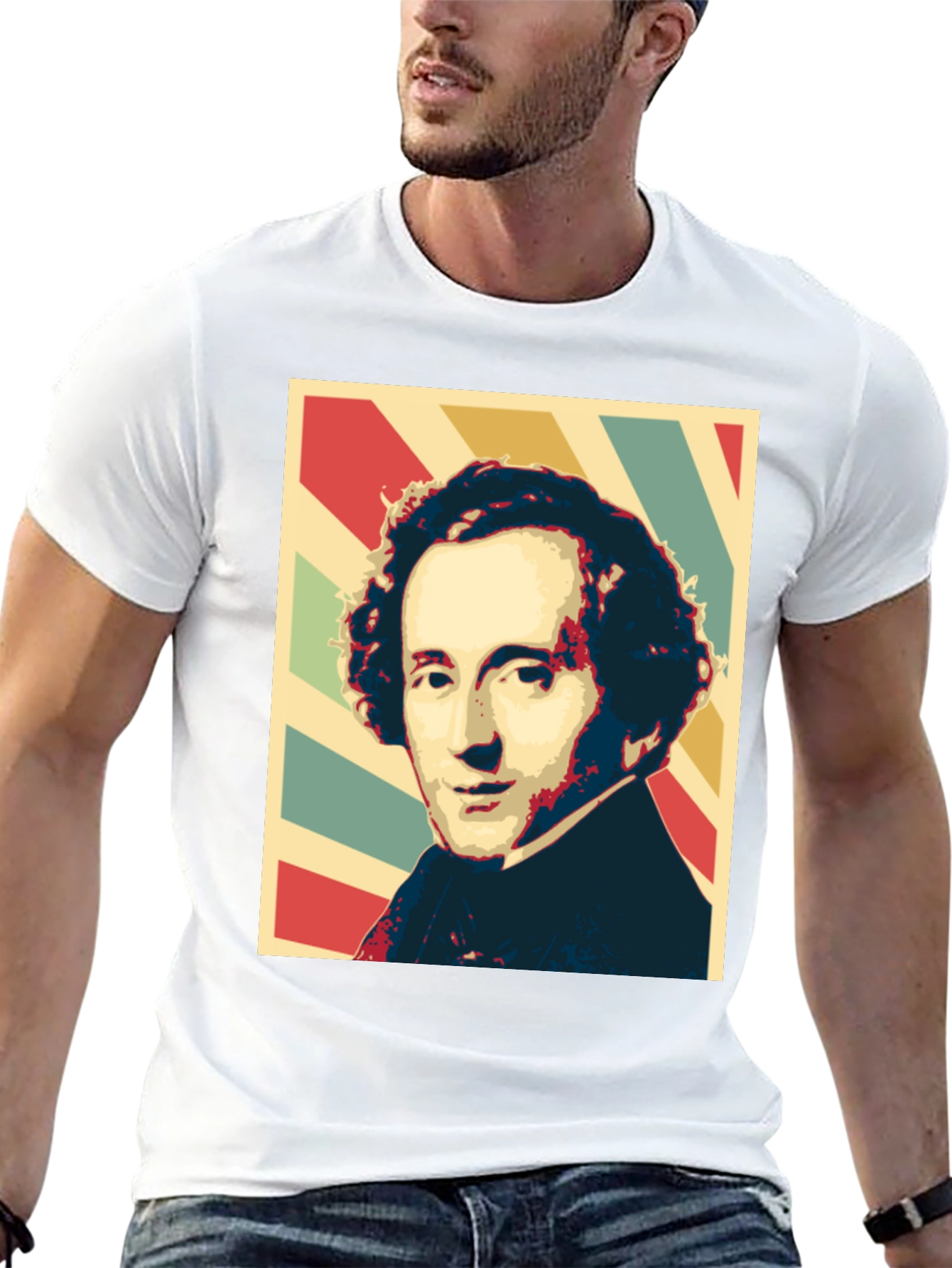 Classic Portrait T-Shirt - Stylish Pop Art Design