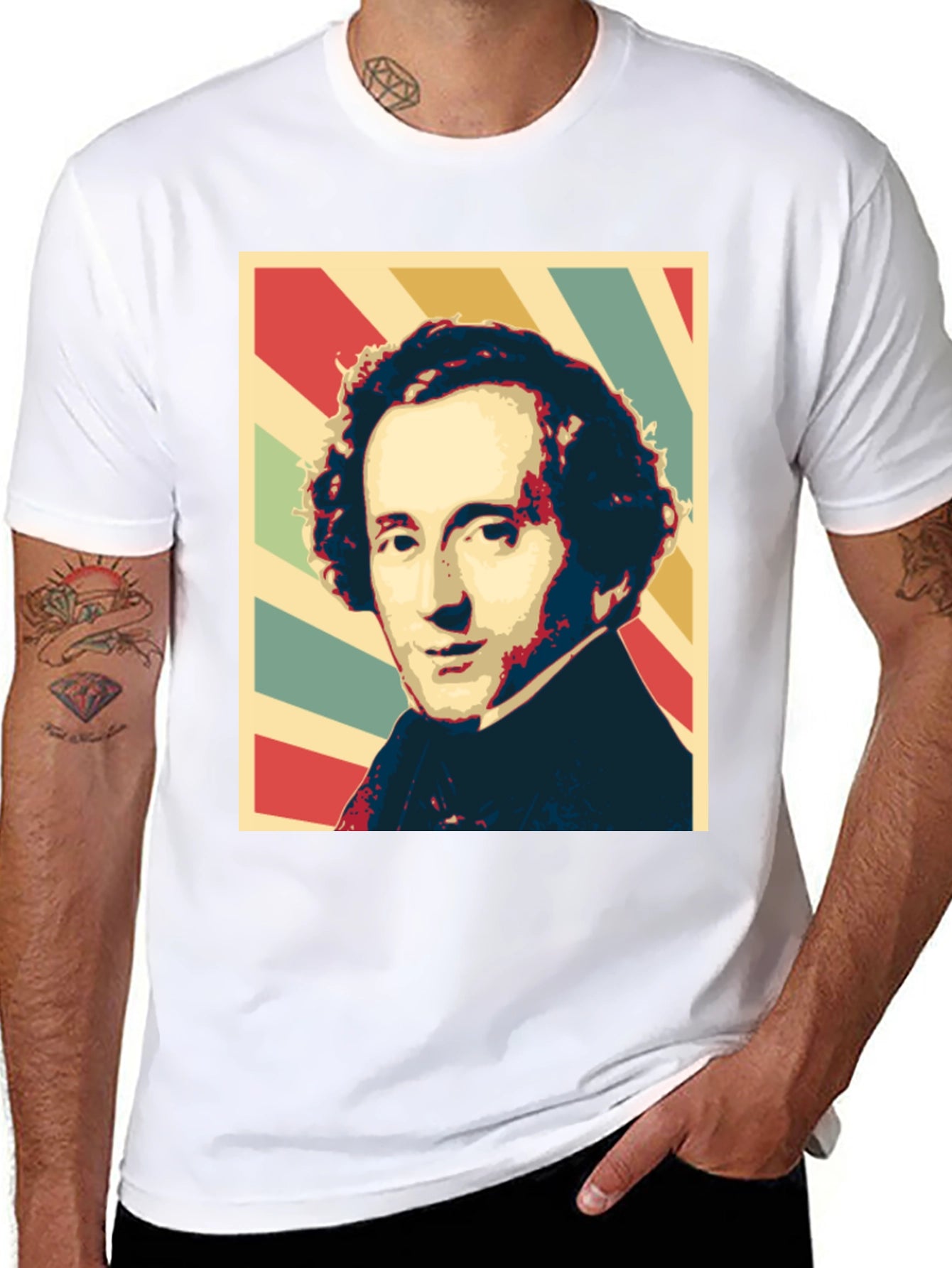Classic Portrait T-Shirt - Stylish Pop Art Design