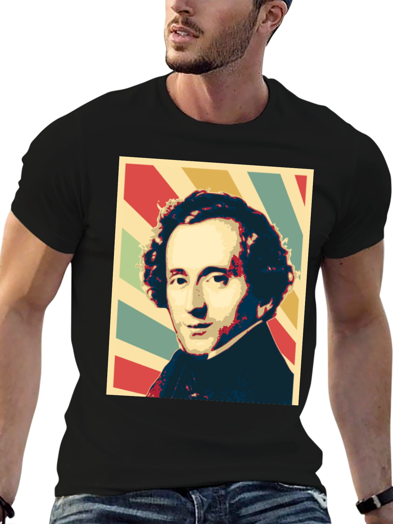 Classic Portrait T-Shirt - Stylish Pop Art Design