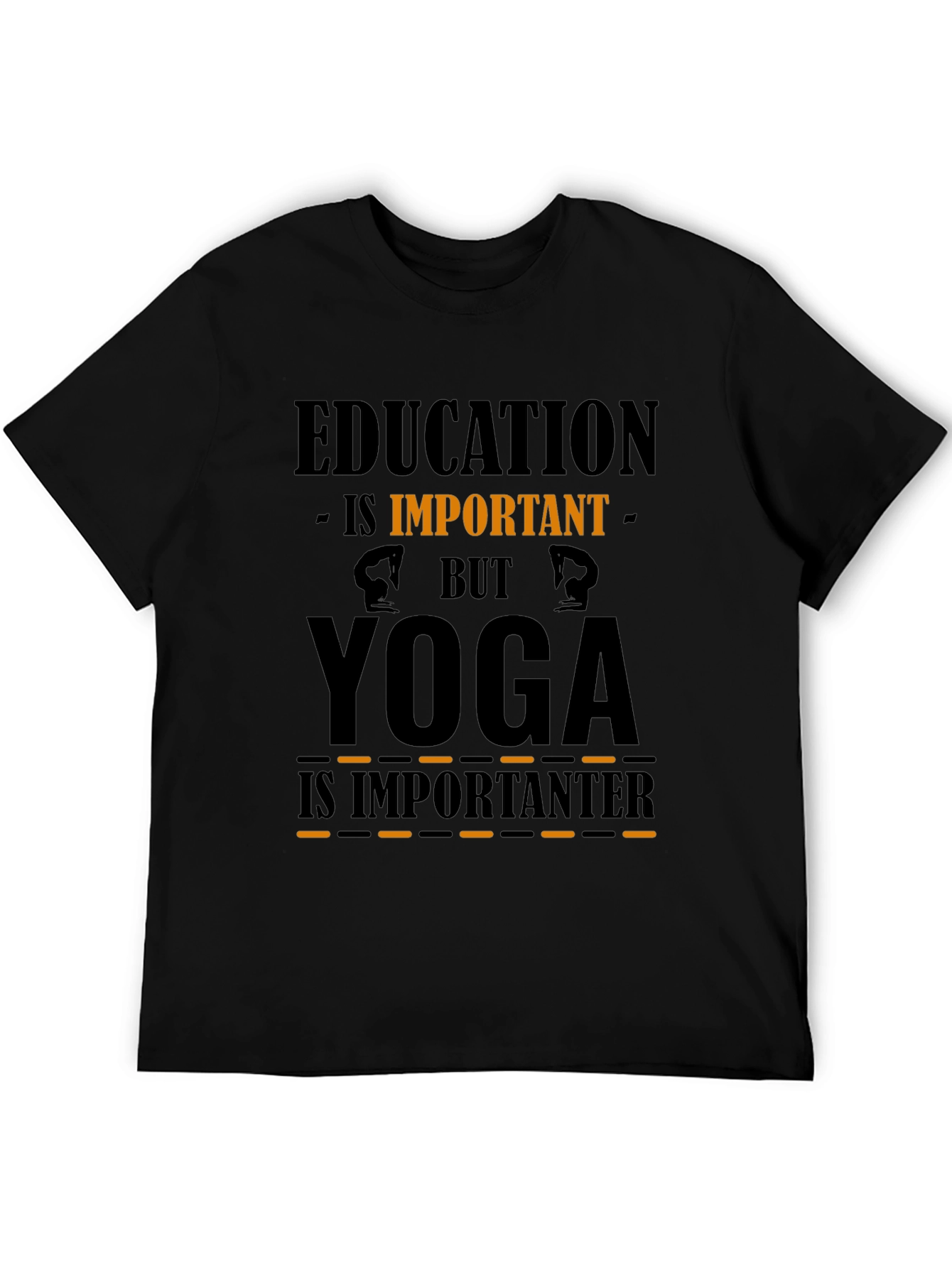 Yoga is Importanter Black Graphic Tee