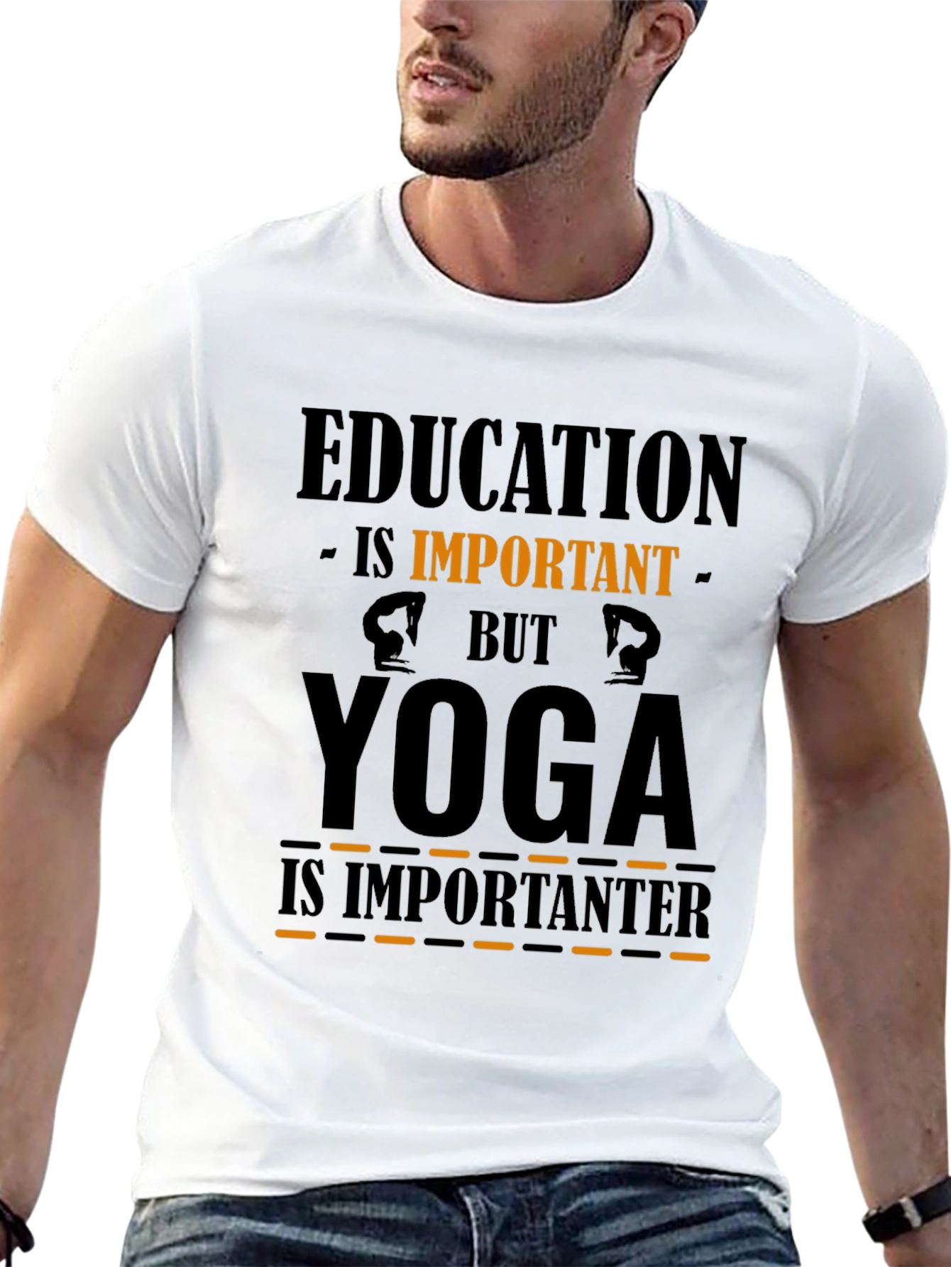 Yoga is Importanter Black Graphic Tee