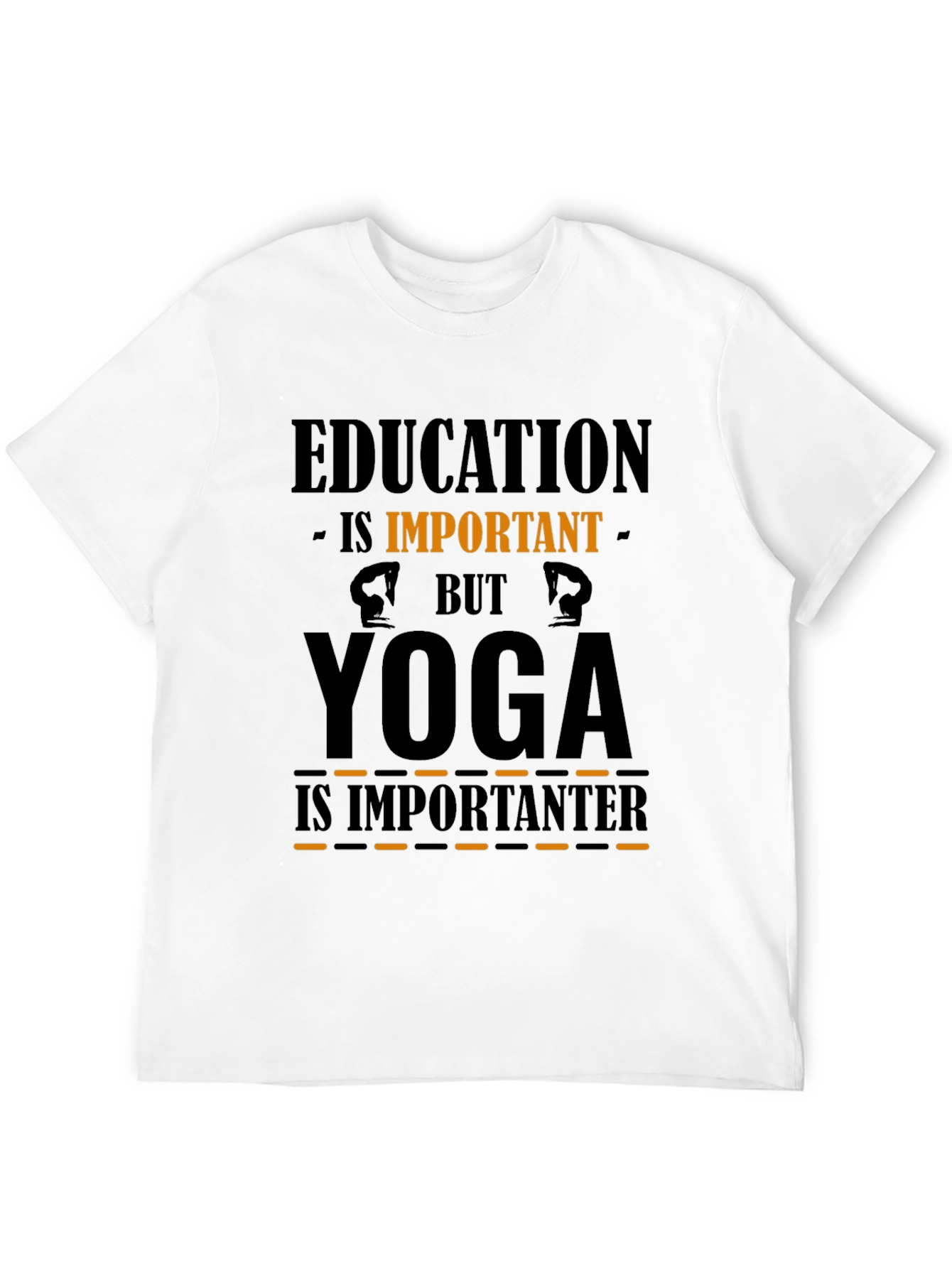 Yoga is Importanter Black Graphic Tee