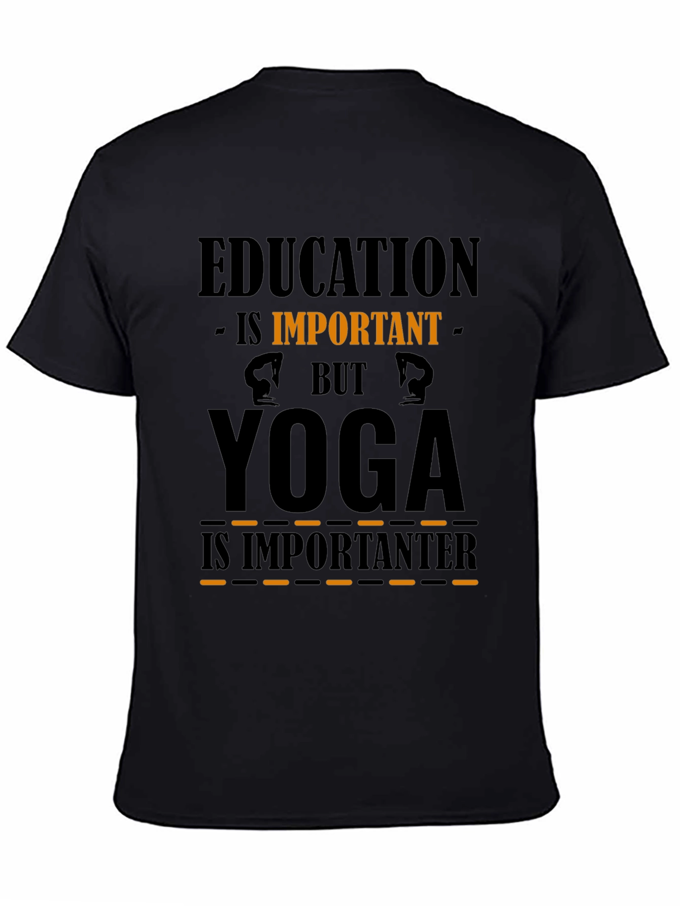 Yoga is Importanter Black Graphic Tee