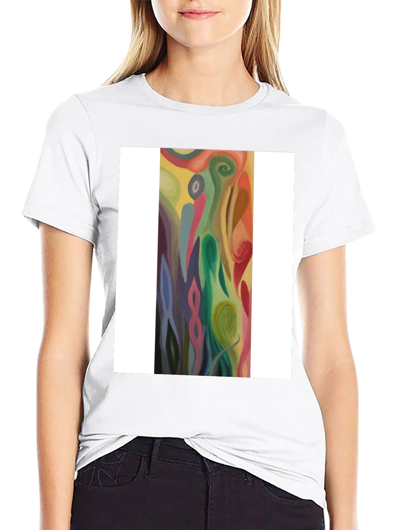 Abstract Art Graphic Tee - Modern Casual Style