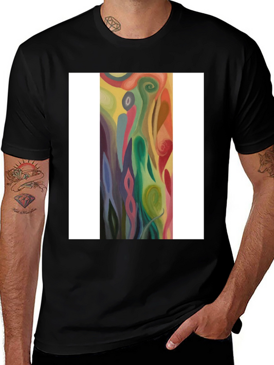 Abstract Art Graphic Tee - Modern Casual Style