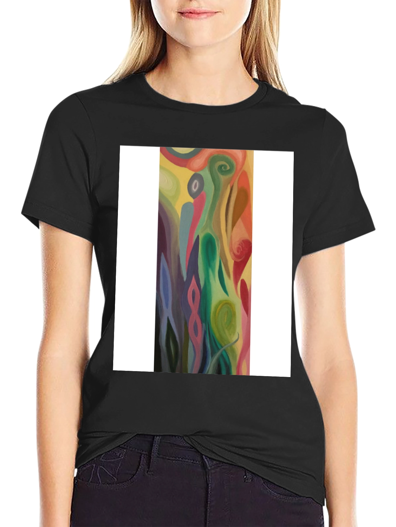 Abstract Art Graphic Tee - Modern Casual Style