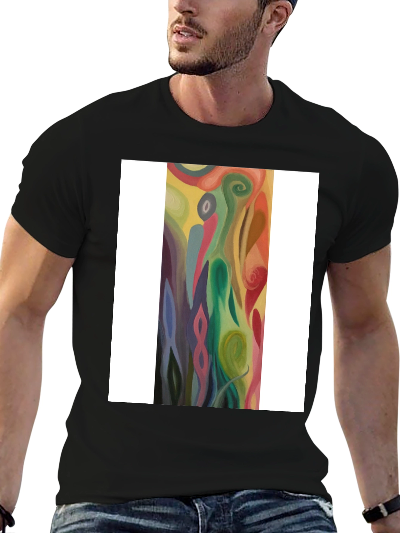 Abstract Art Graphic Tee - Modern Casual Style