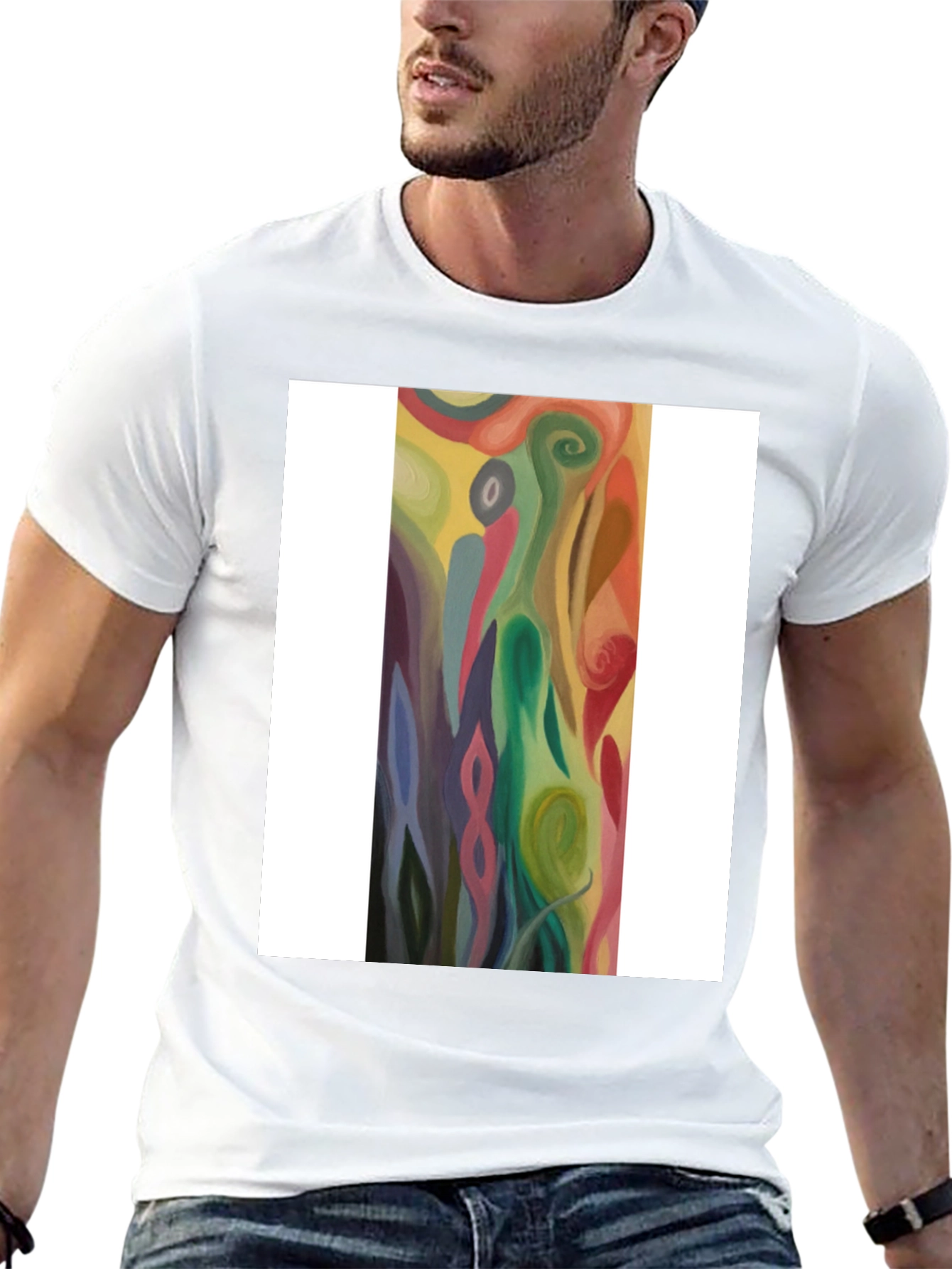 Abstract Art Graphic Tee - Modern Casual Style