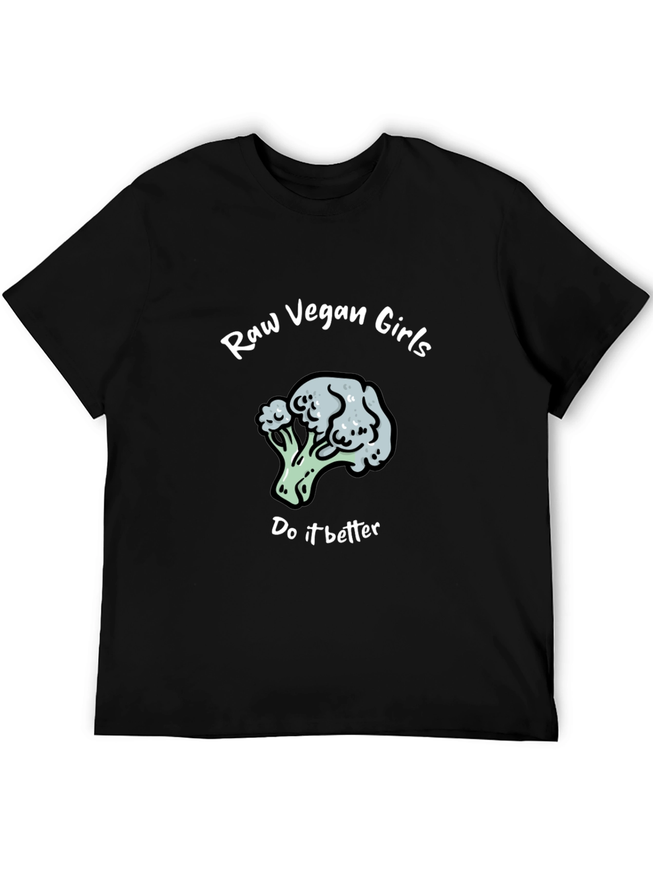 Raw Vegan Girls Broccoli T-Shirt - Funny Graphic Tee