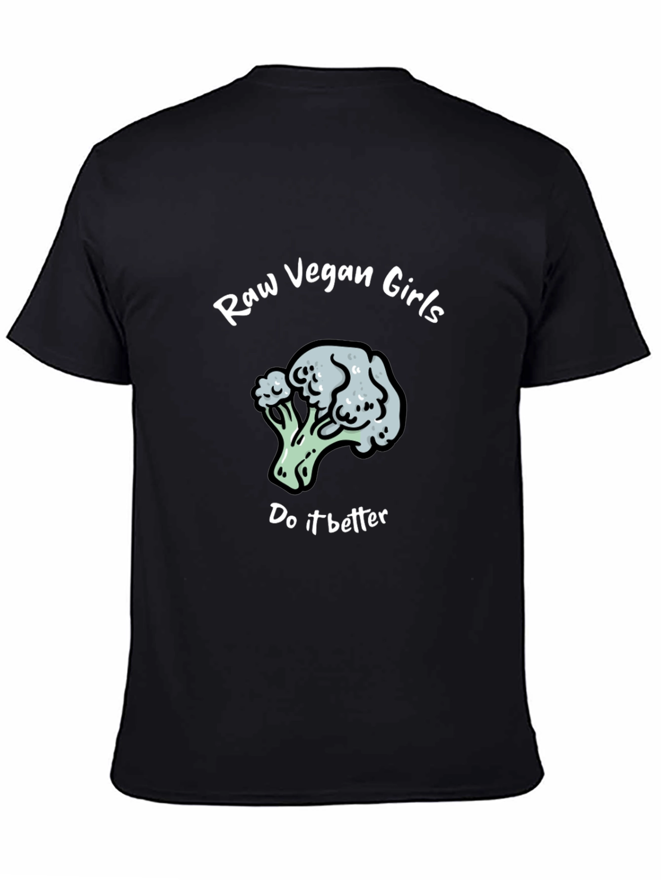 Raw Vegan Girls Broccoli T-Shirt - Funny Graphic Tee