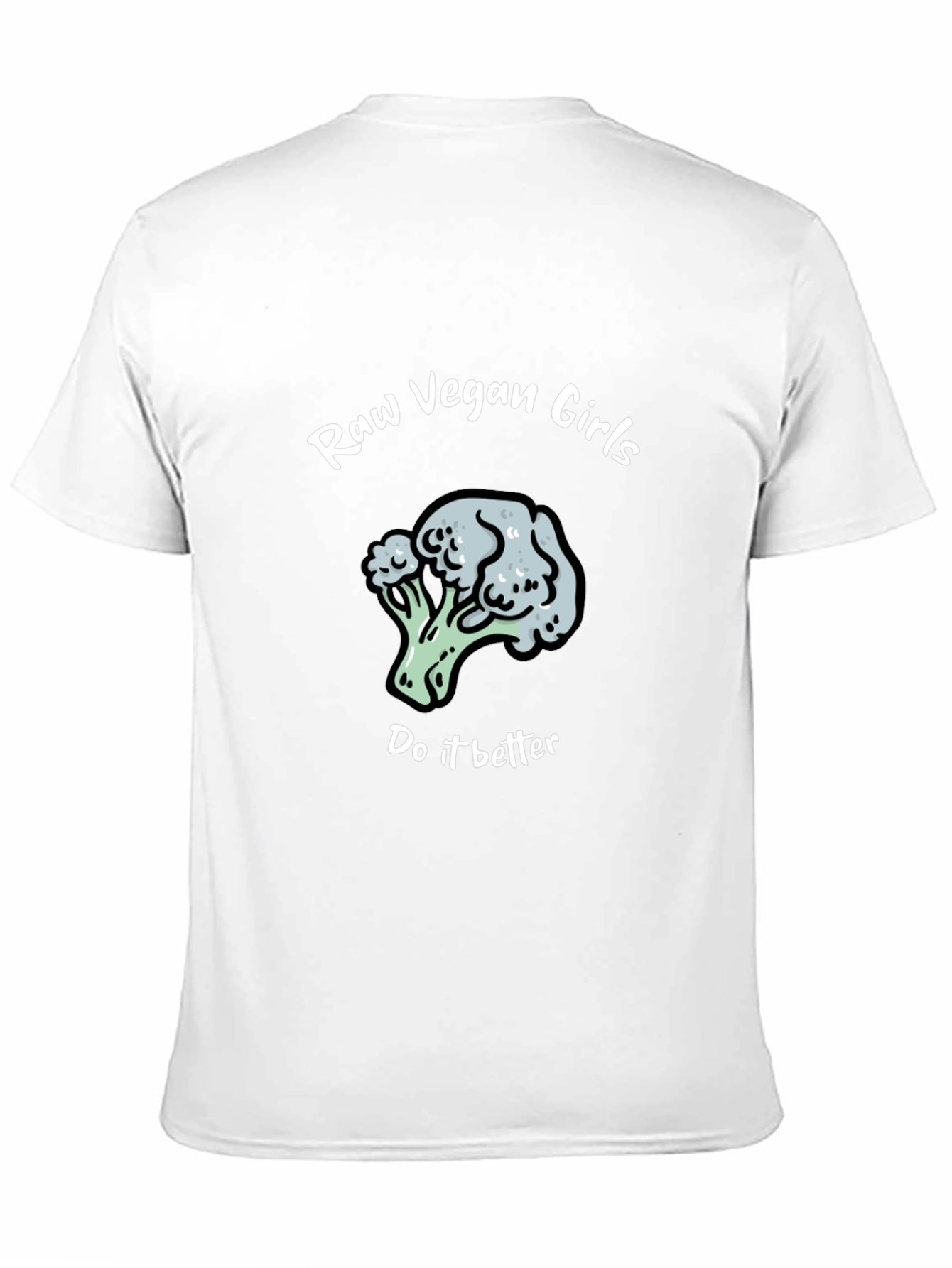 Raw Vegan Girls Broccoli T-Shirt - Funny Graphic Tee