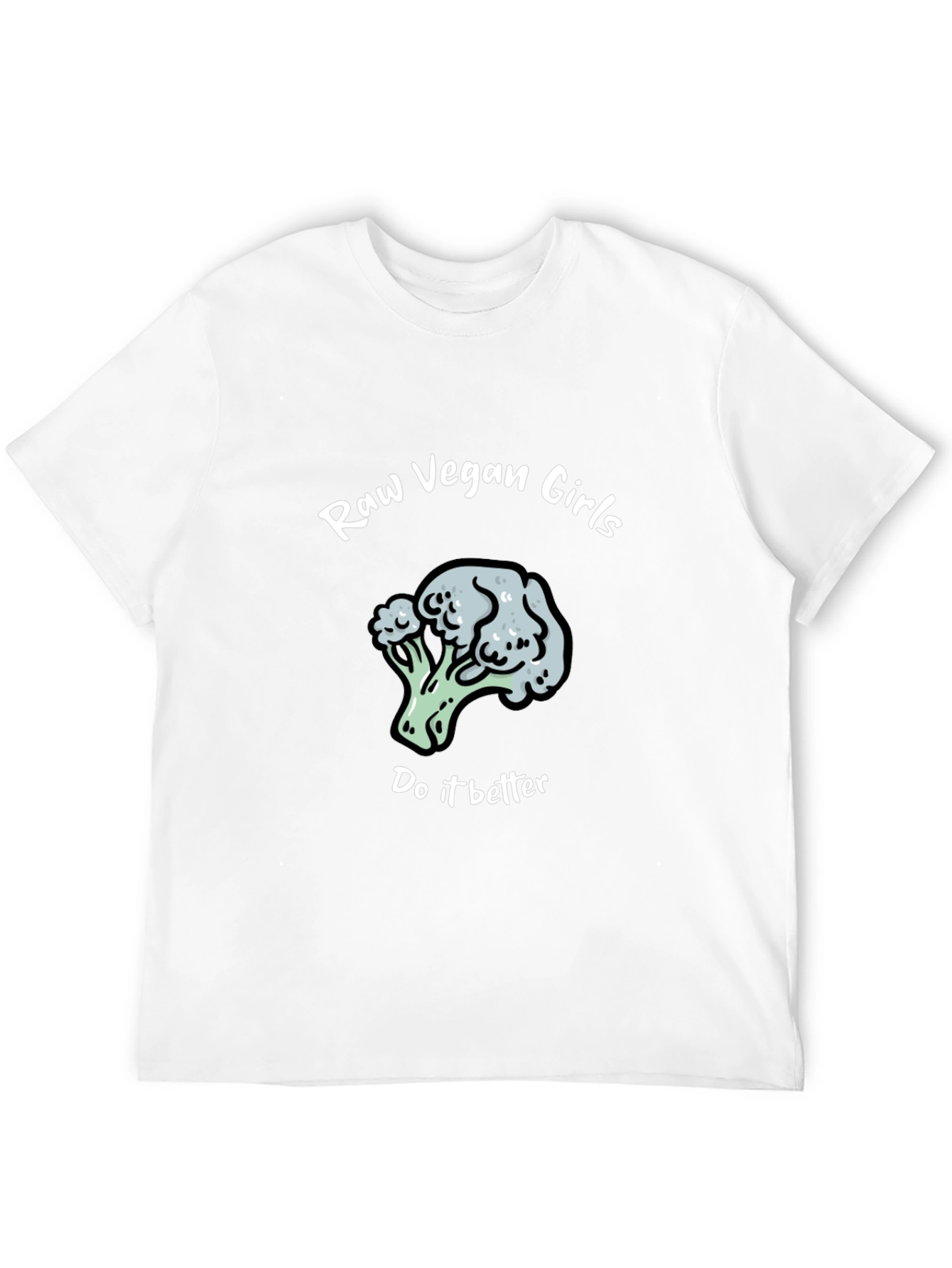 Raw Vegan Girls Broccoli T-Shirt - Funny Graphic Tee