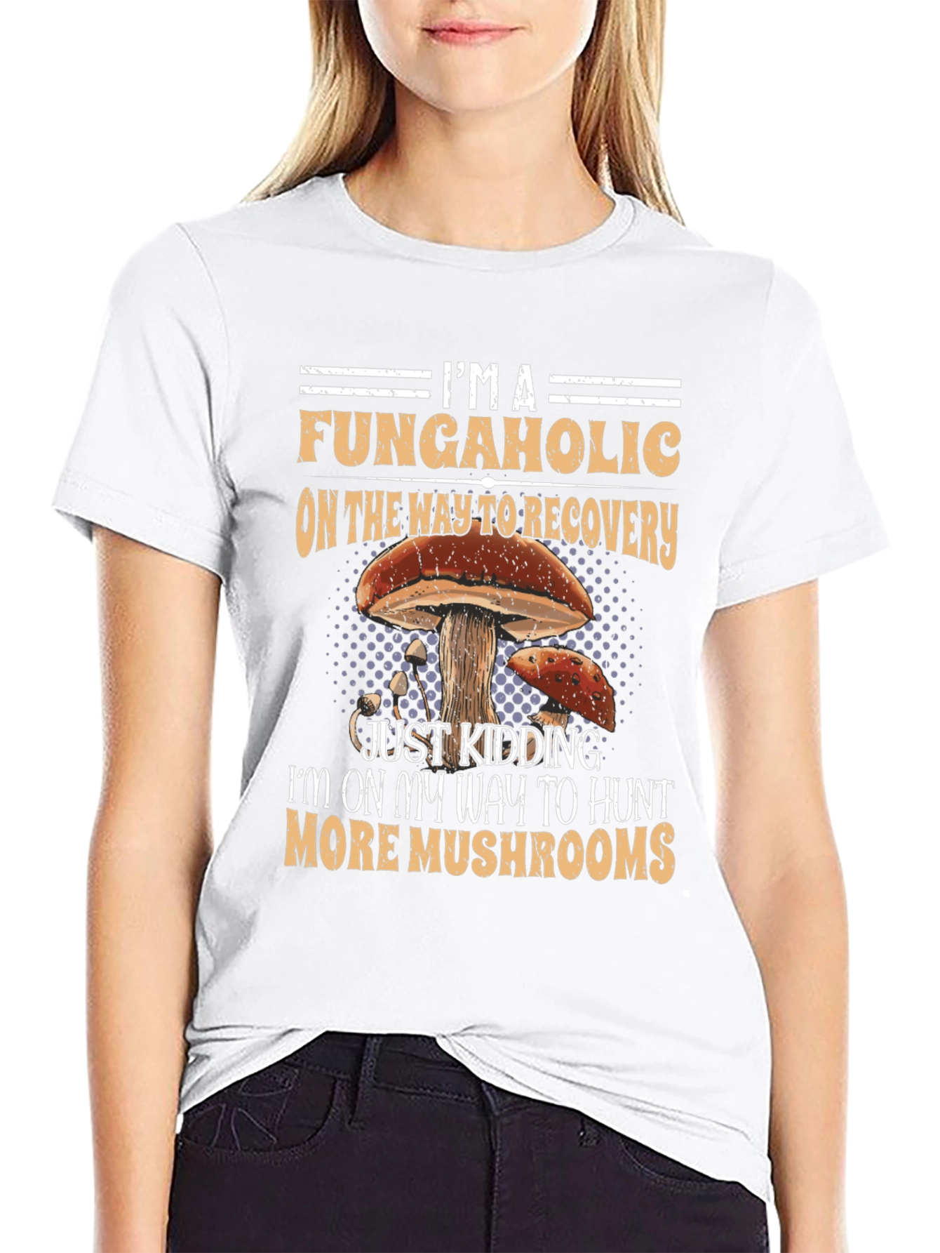 Fungaholics Mushroom Hunter Graphic T-Shirt