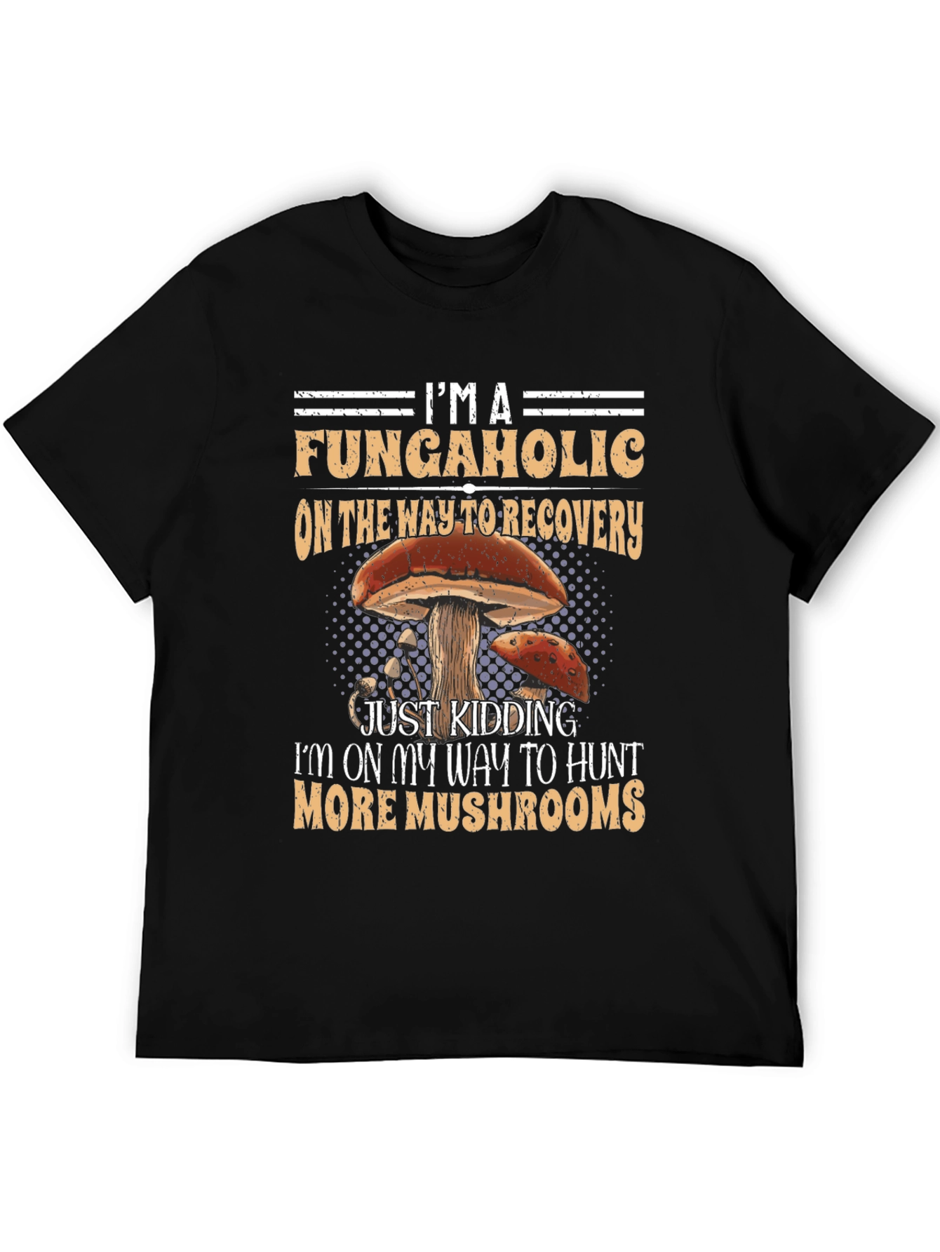 Fungaholics Mushroom Hunter Graphic T-Shirt