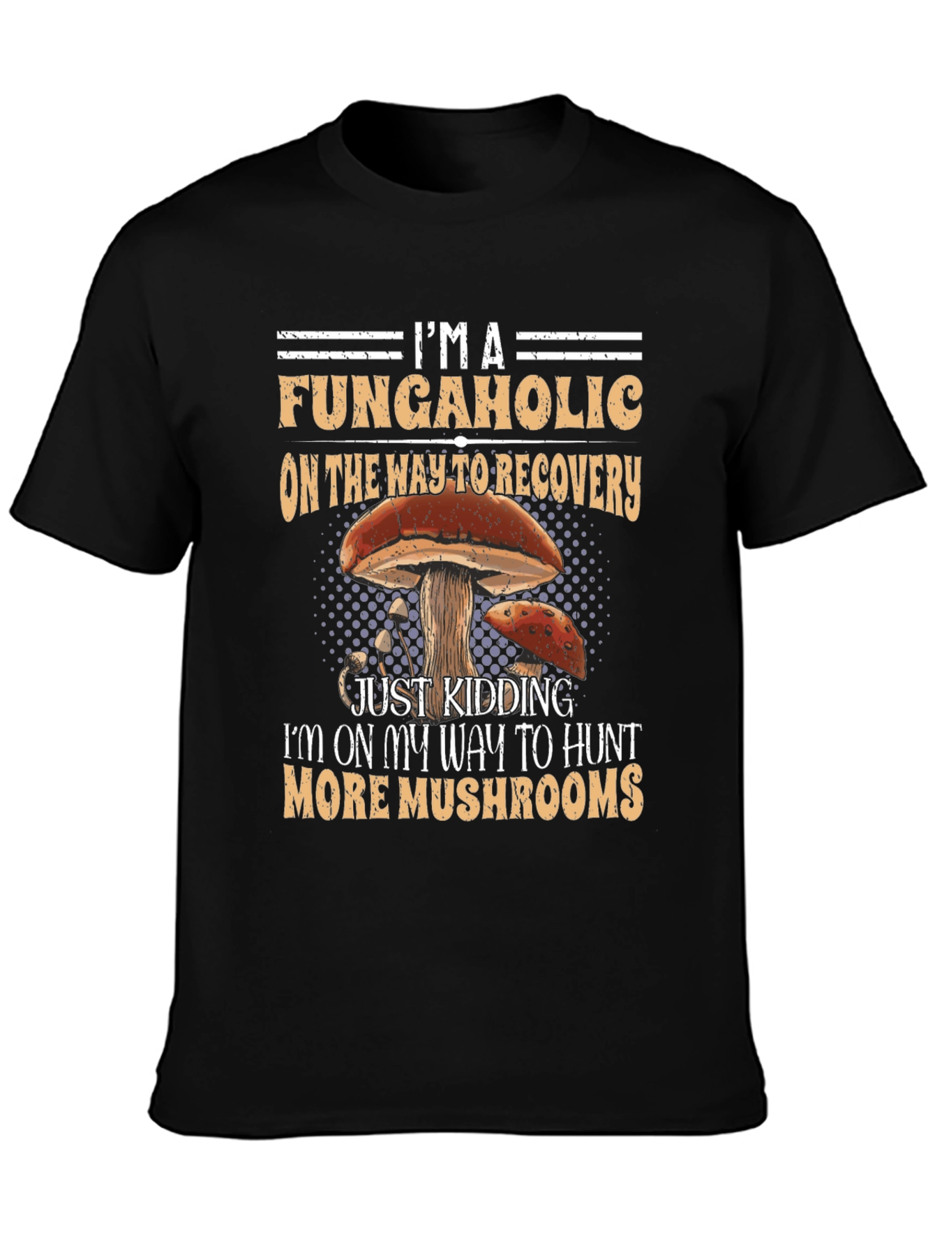 Fungaholics Mushroom Hunter Graphic T-Shirt