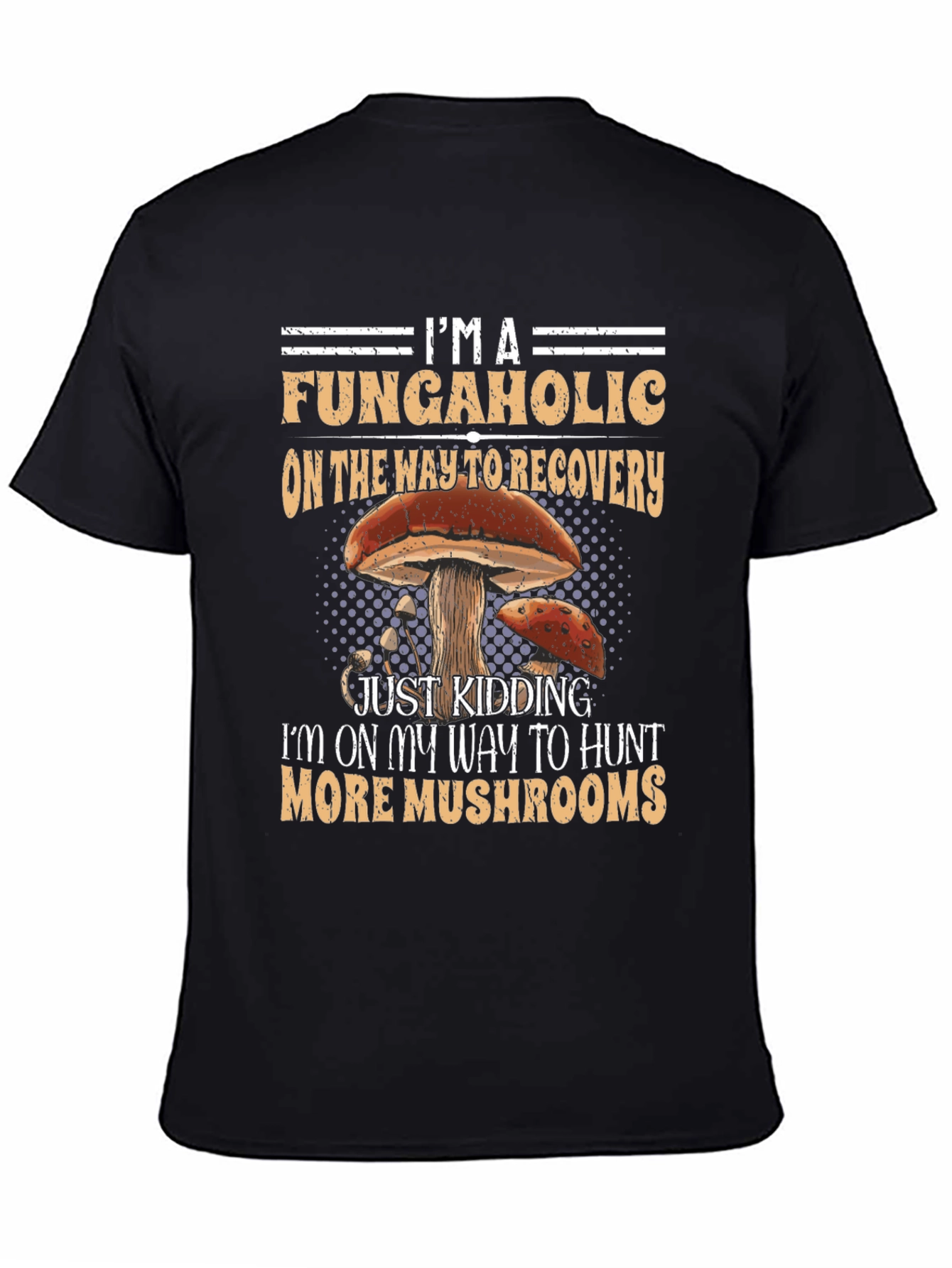 Fungaholics Mushroom Hunter Graphic T-Shirt