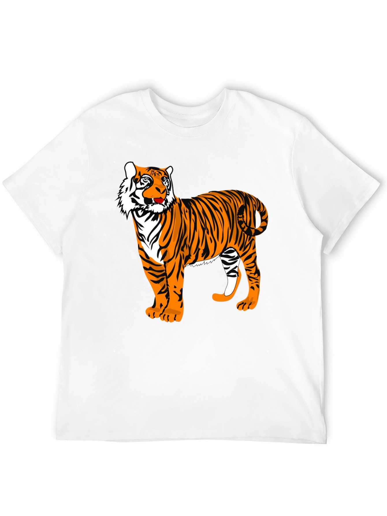 Black Tiger Graphic Tee - Animal Print Shirt