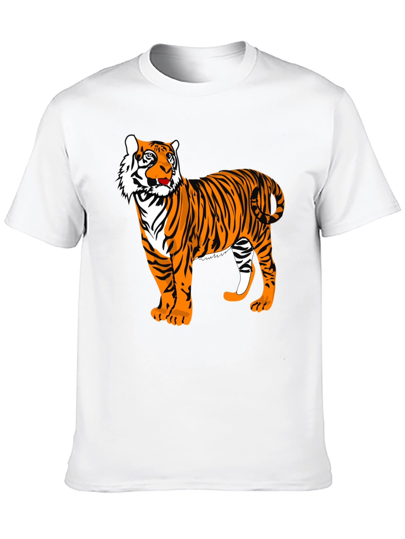 Black Tiger Graphic Tee - Animal Print Shirt