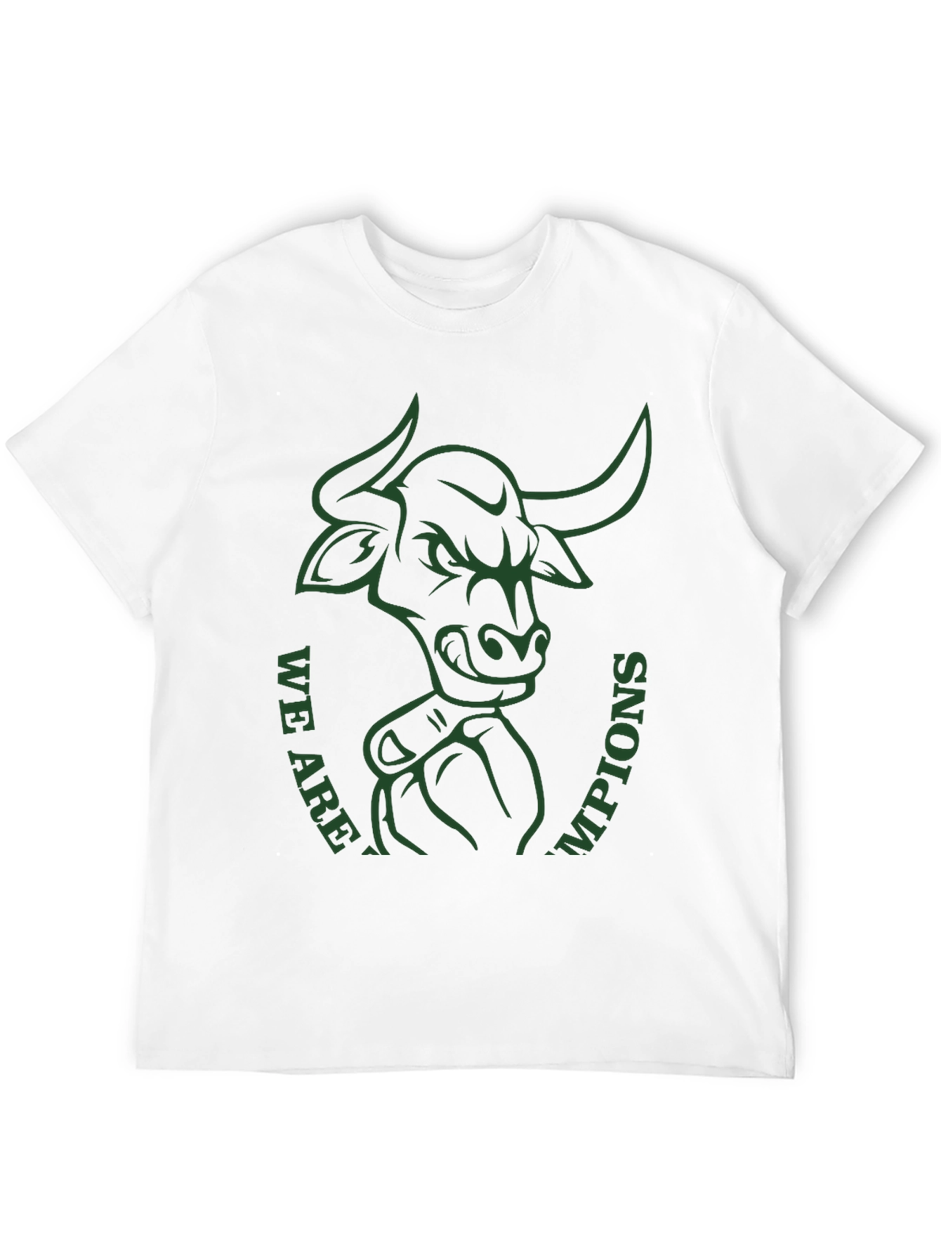 Bull Champions Graphic Tee - Black Cotton T-Shirt