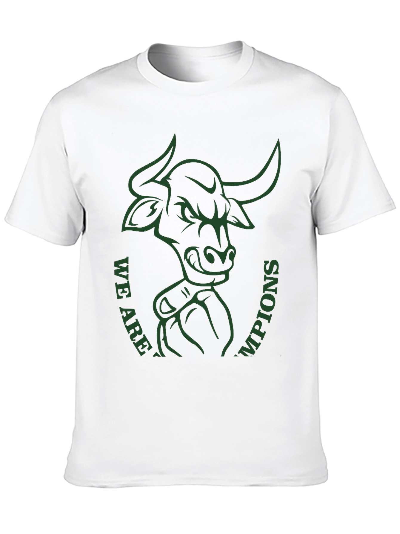 Bull Champions Graphic Tee - Black Cotton T-Shirt