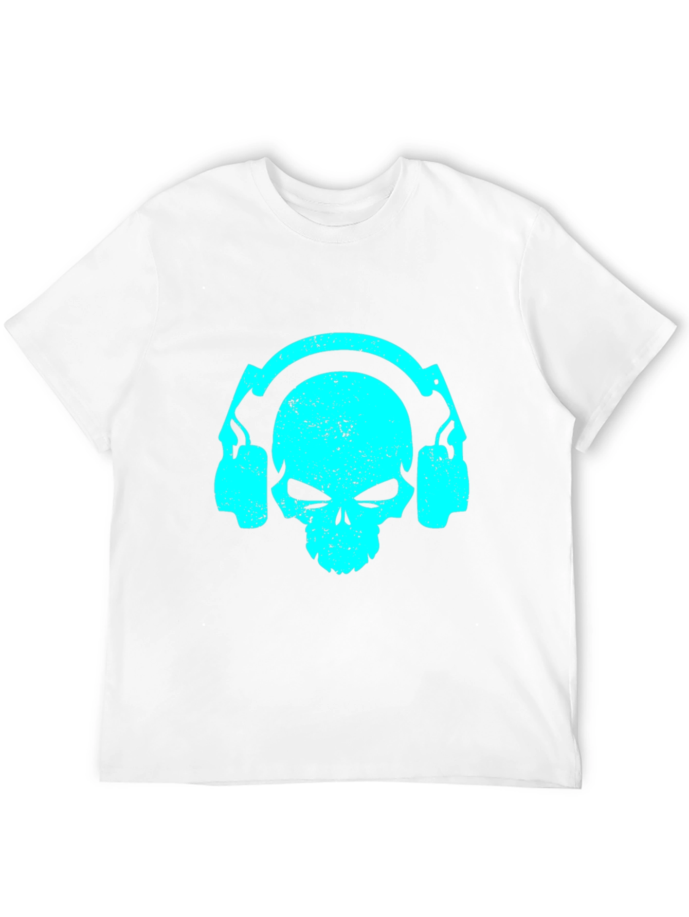 Skull Headphones Graphic Tee - Black