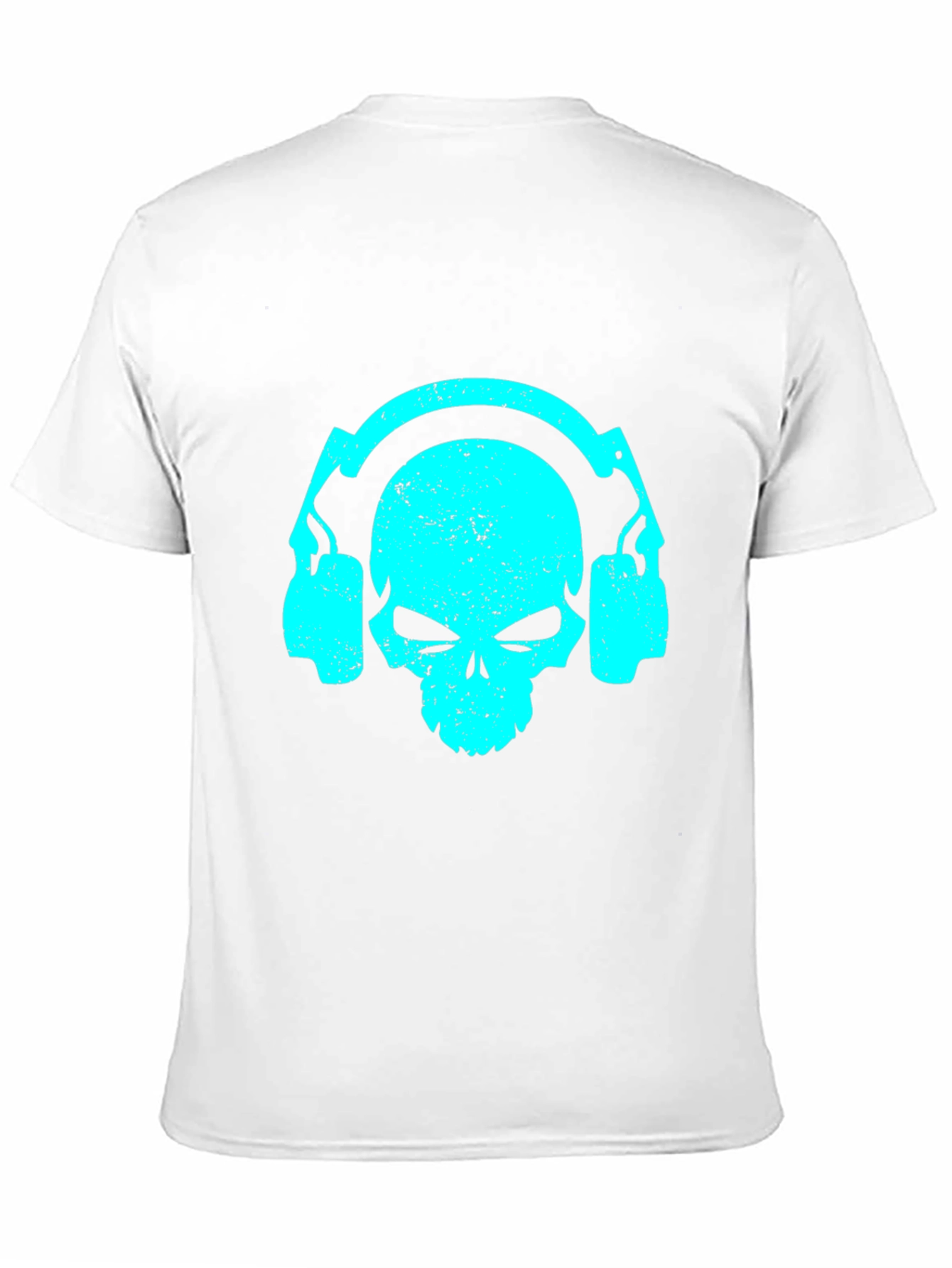 Skull Headphones Graphic Tee - Black