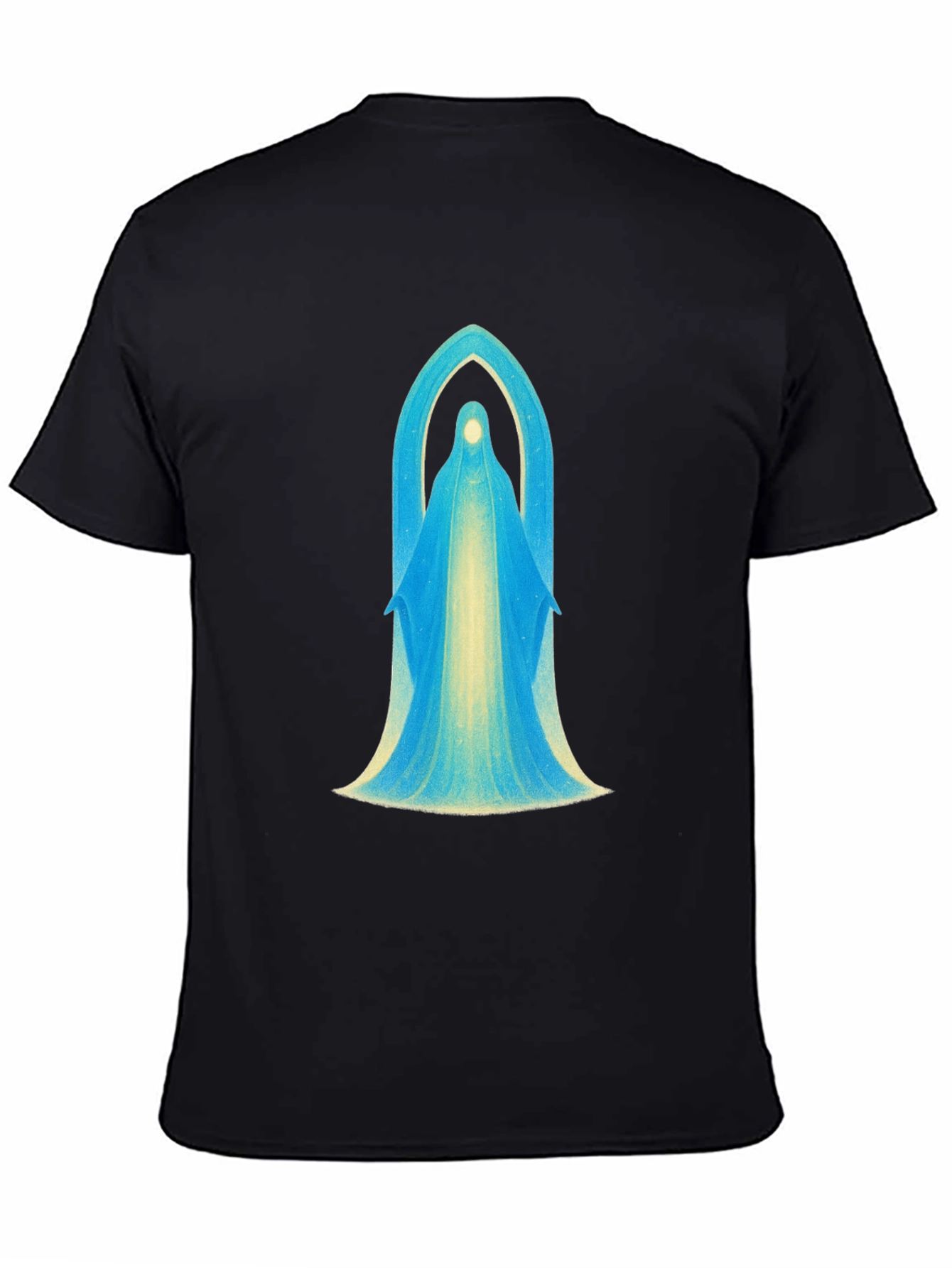 Mystical Virgin Mary Graphic Black T-Shirt