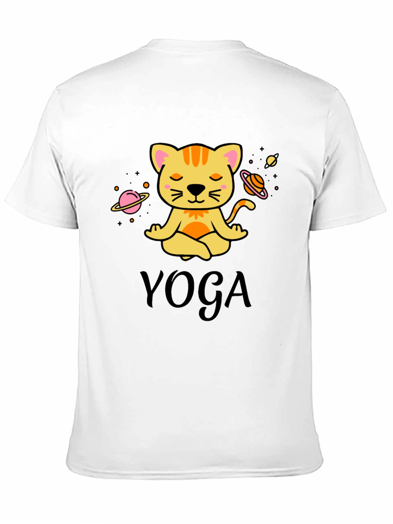 Yoga Cat Graphic T-Shirt: Meditating Feline Tee