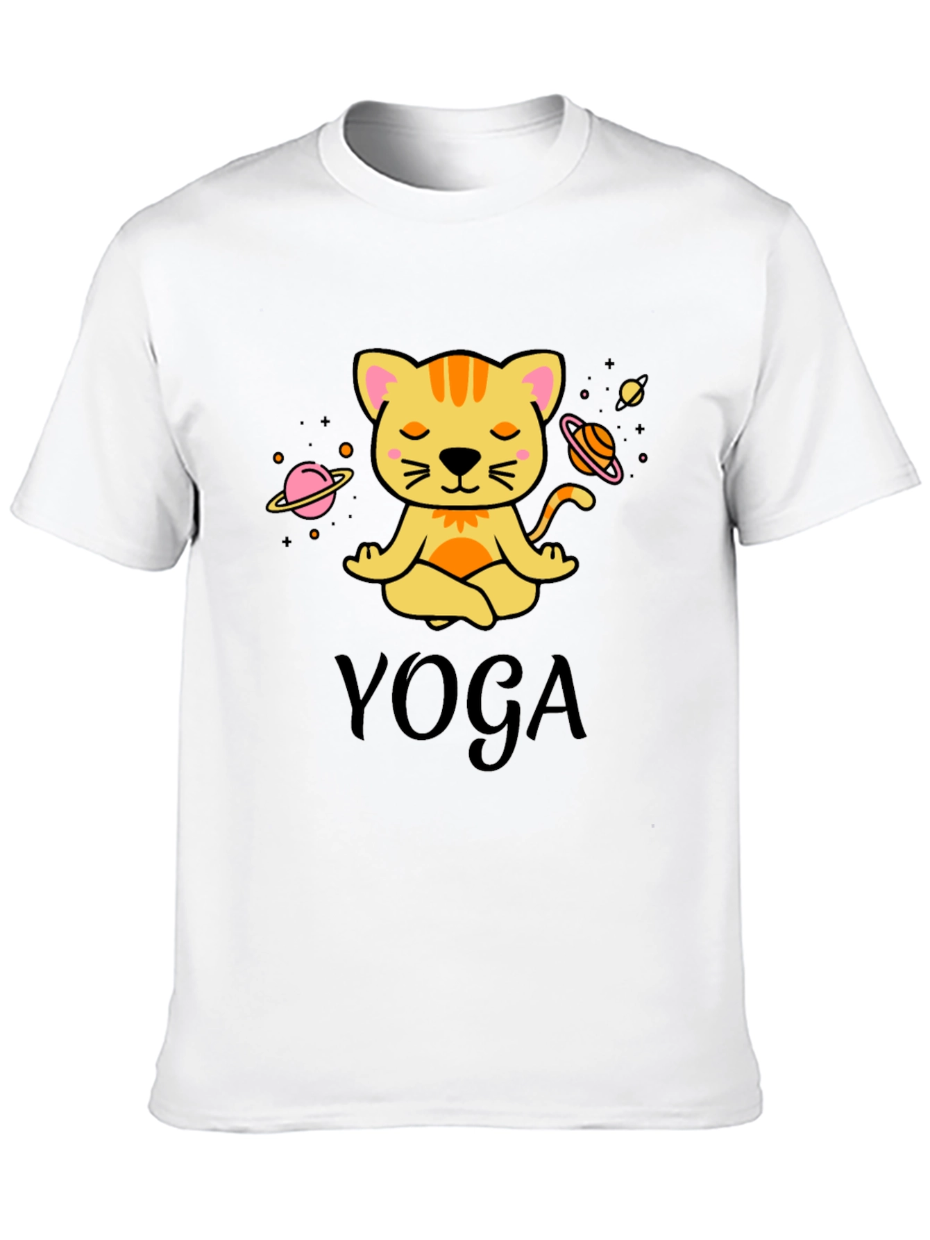 Yoga Cat Graphic T-Shirt: Meditating Feline Tee