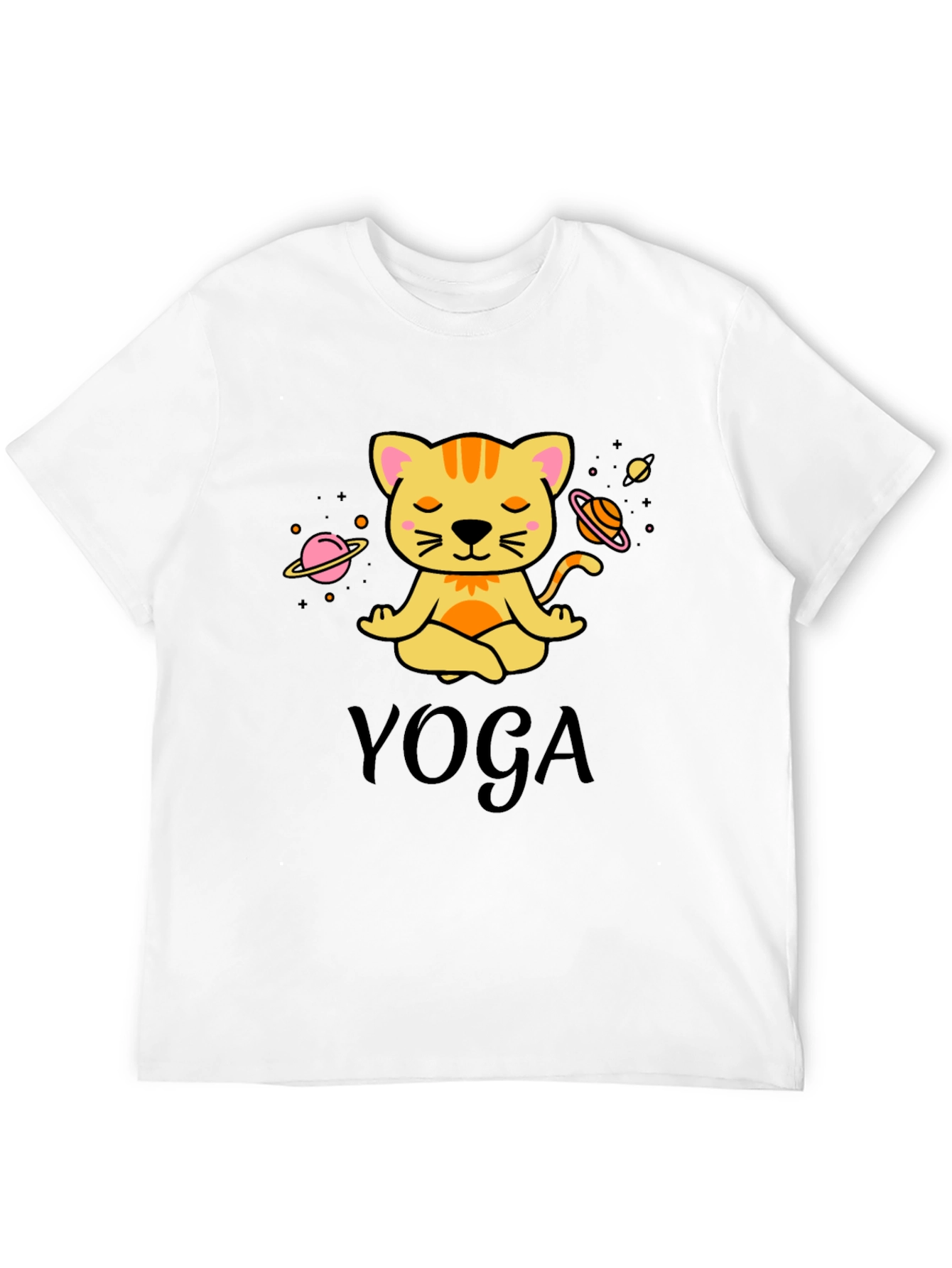 Yoga Cat Graphic T-Shirt: Meditating Feline Tee