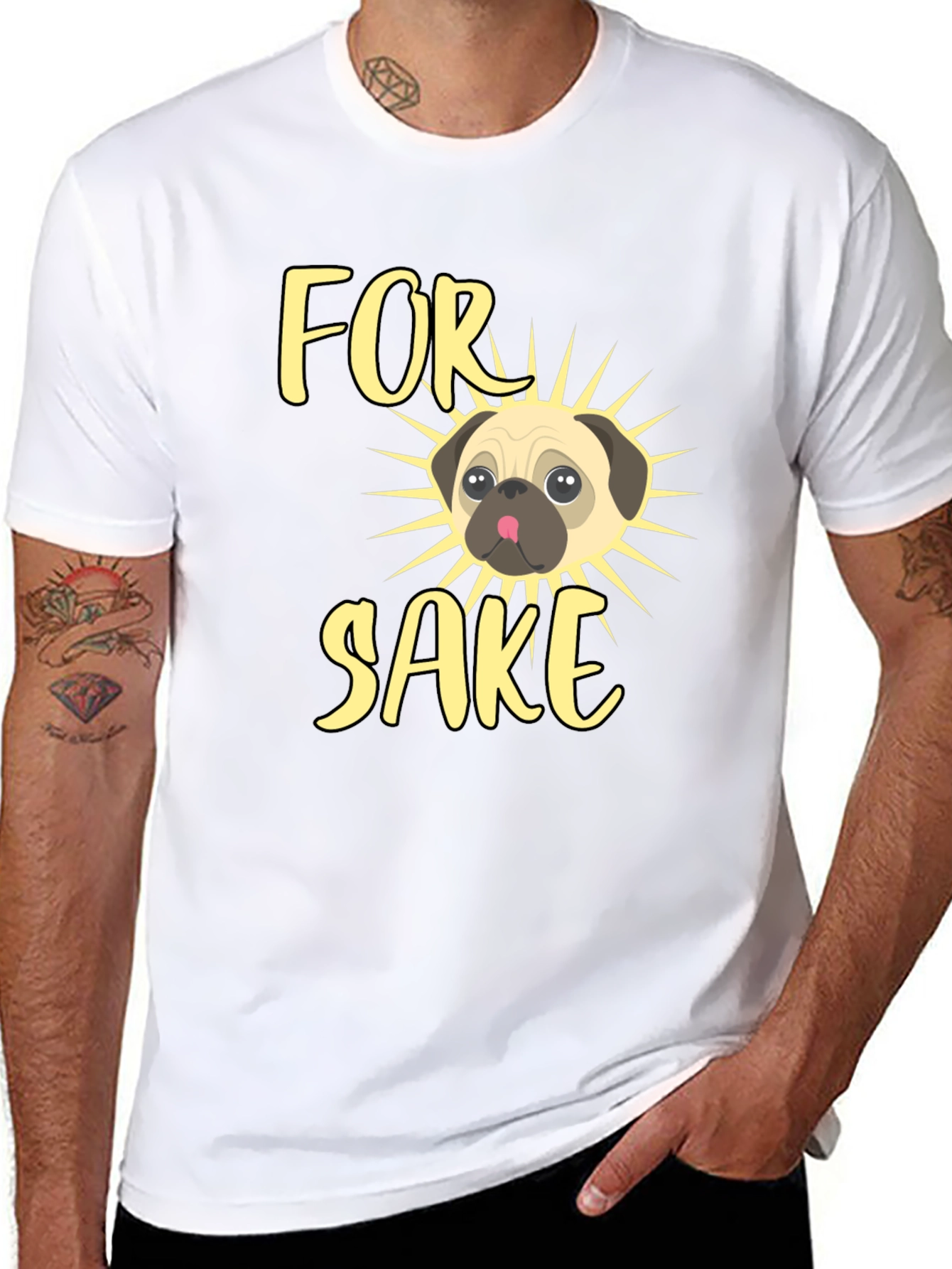 For Pugs Sake Mens Graphic Tee