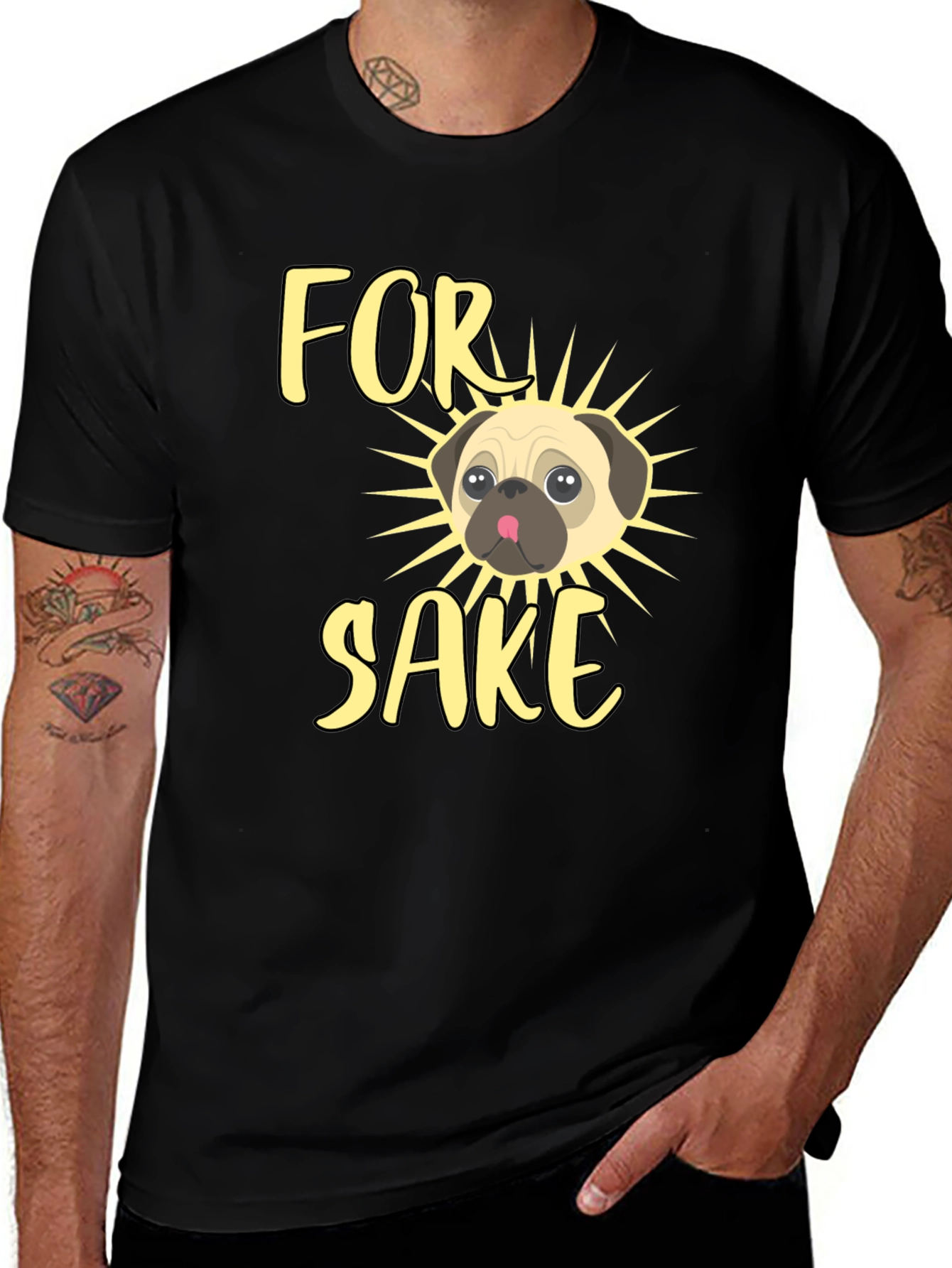 For Pugs Sake Mens Graphic Tee