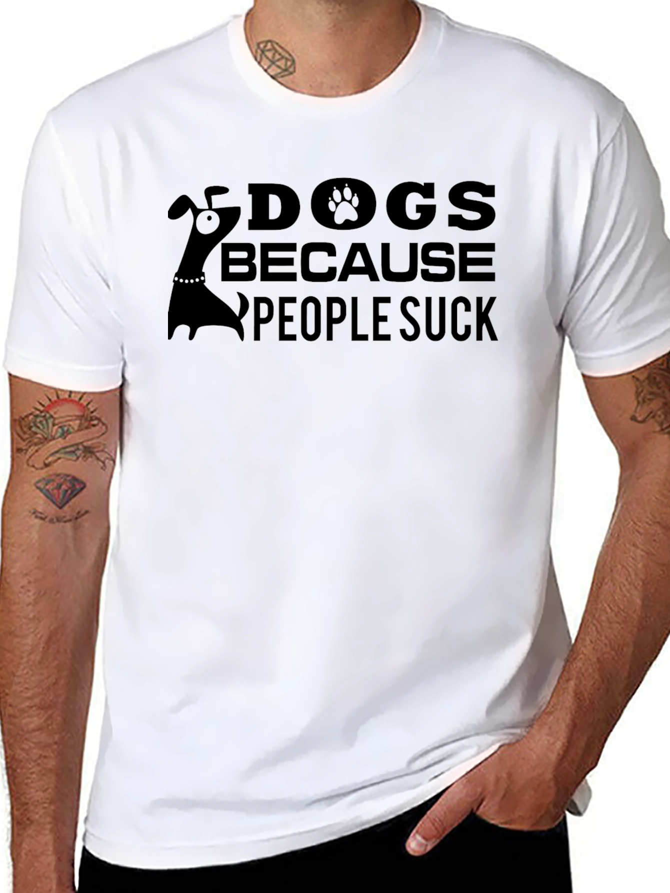 Dogs Because People Suck T-Shirt