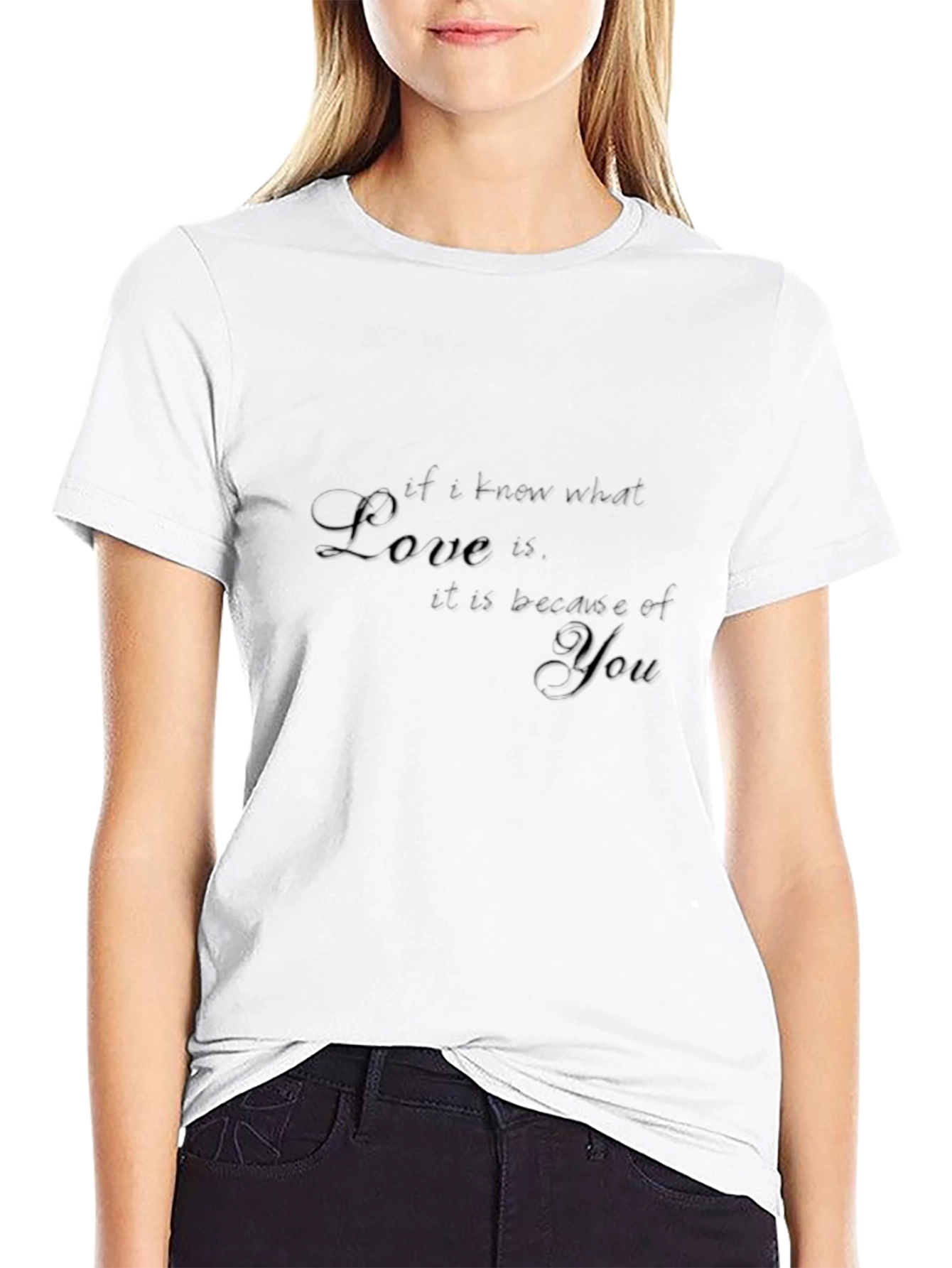 Love is You Graphic Black T-Shirt