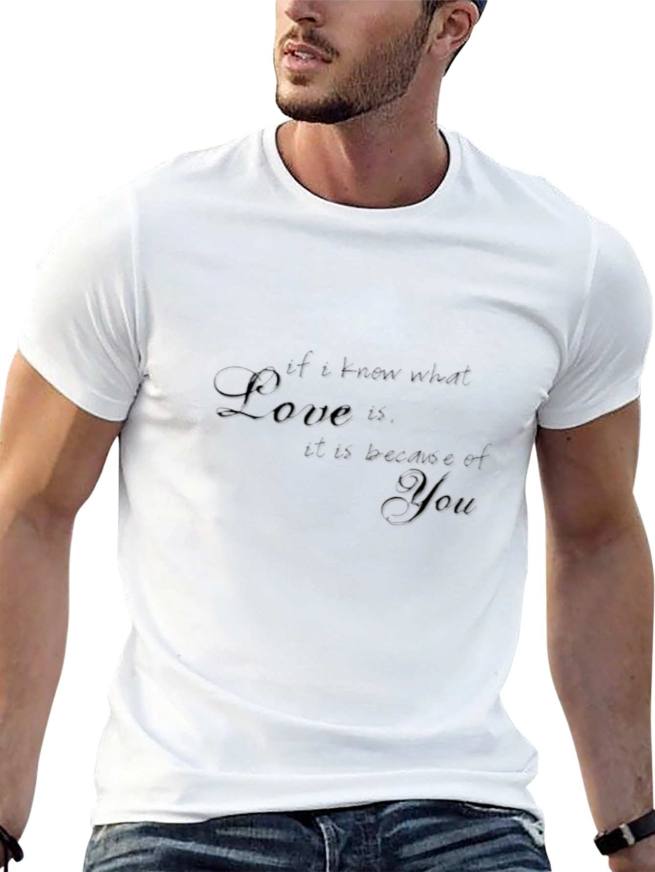 Love is You Graphic Black T-Shirt