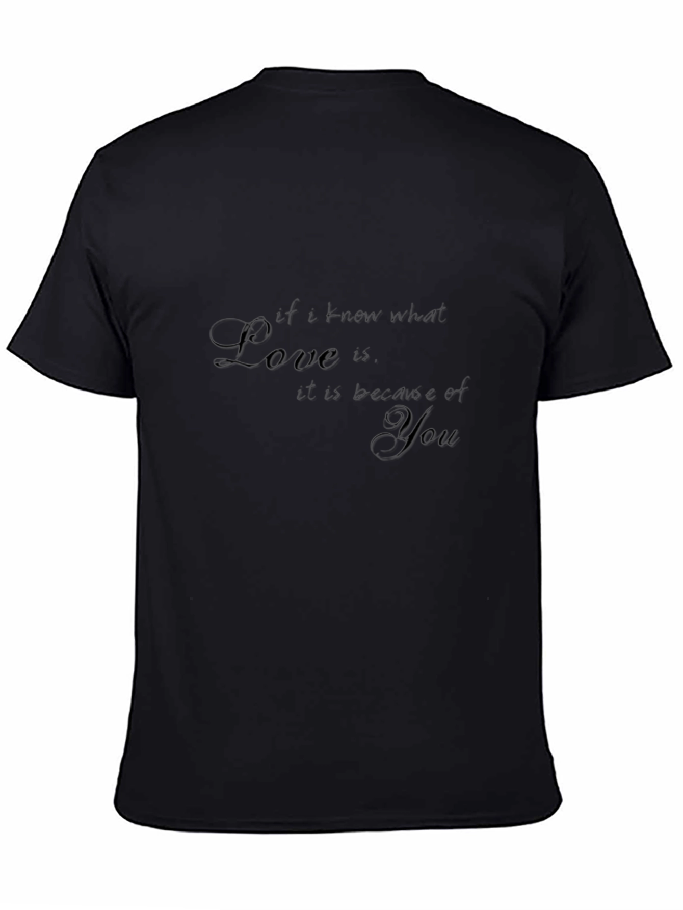 Love is You Graphic Black T-Shirt