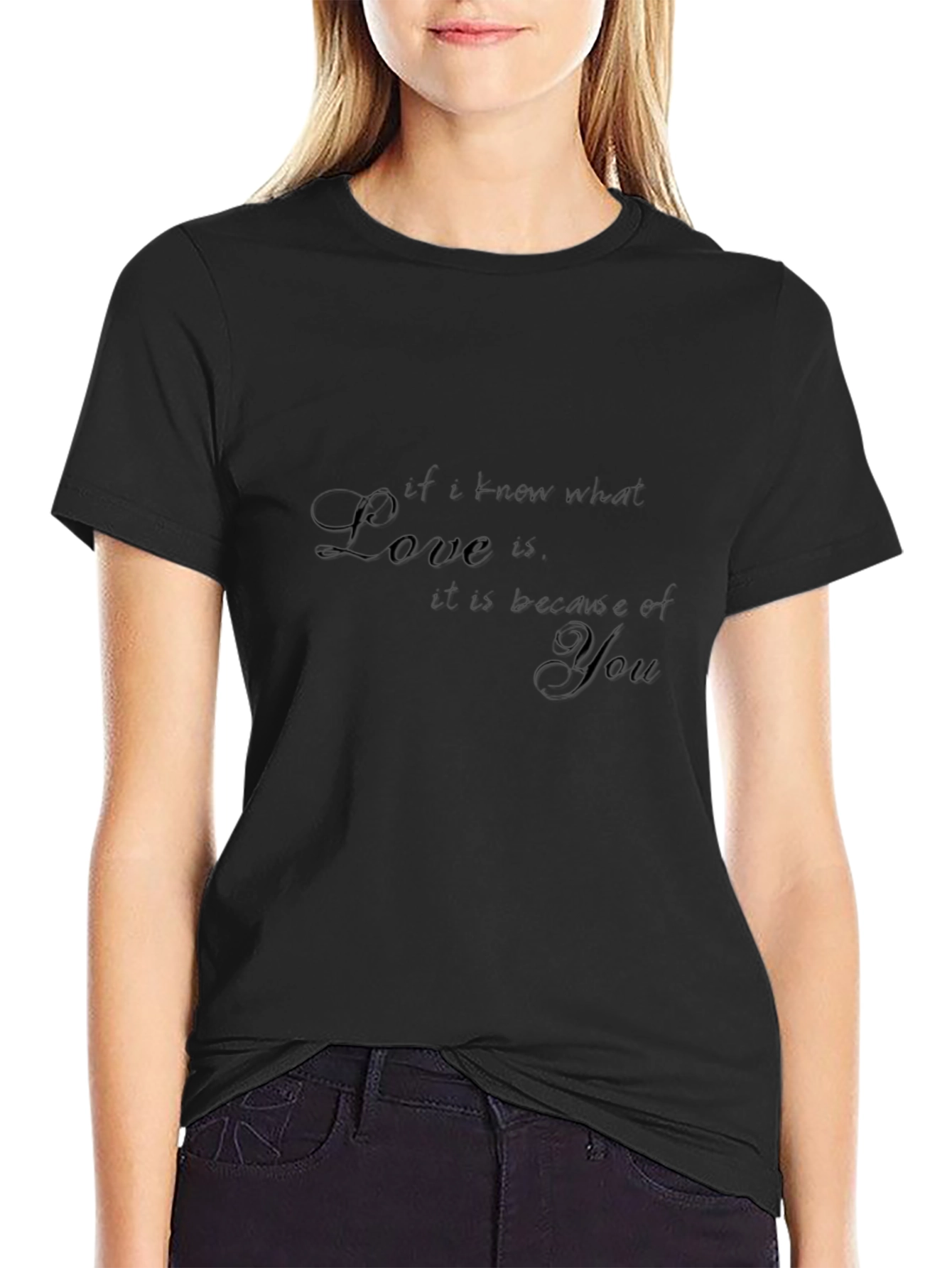 Love is You Graphic Black T-Shirt
